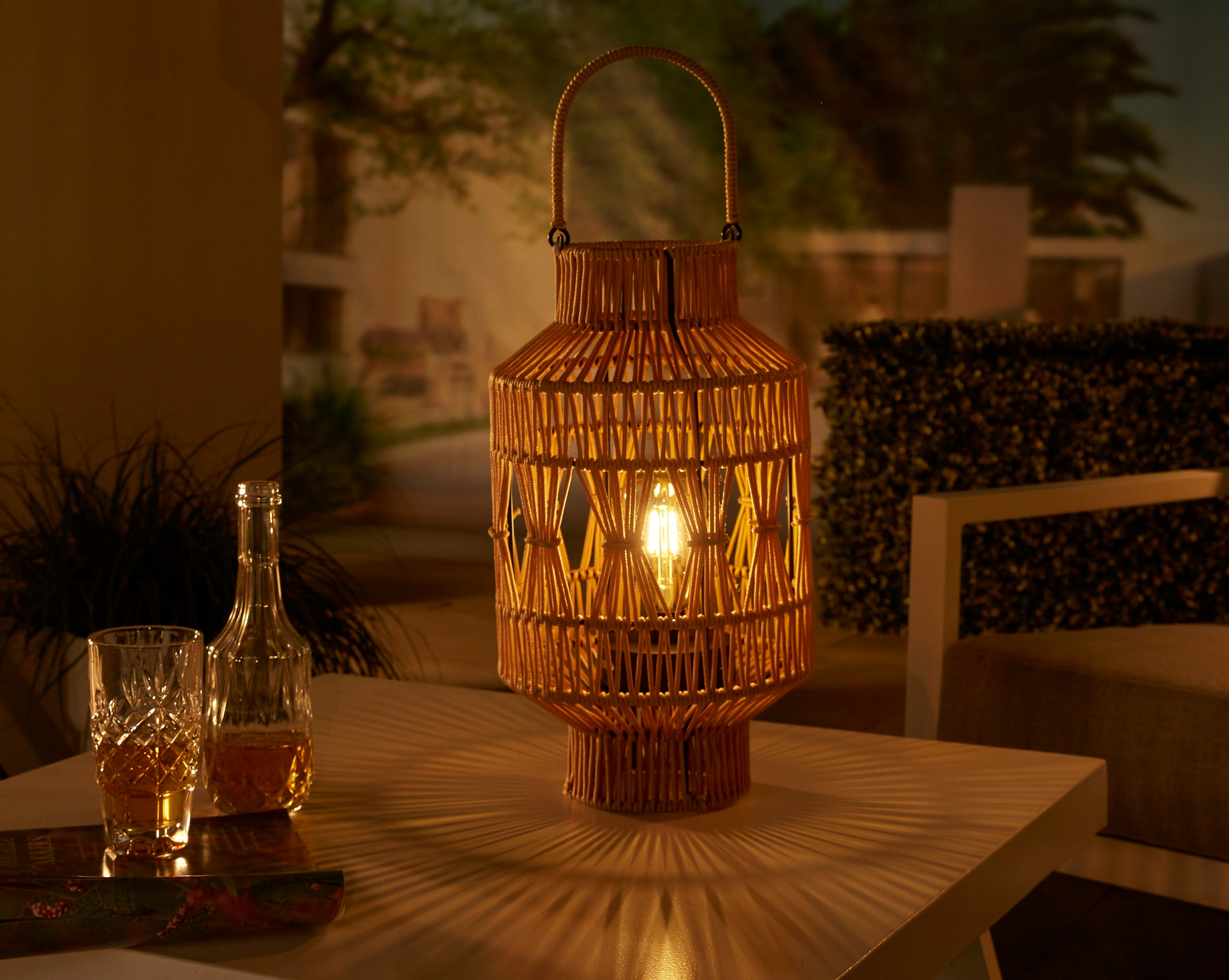 LUXFORM Gartenleuchte »Luxform USB Alhambra Small« LED-Modul 1 Stk. Warmweiß LED-Gartenleuchte, Akkubetrieben, aufladbar über USB