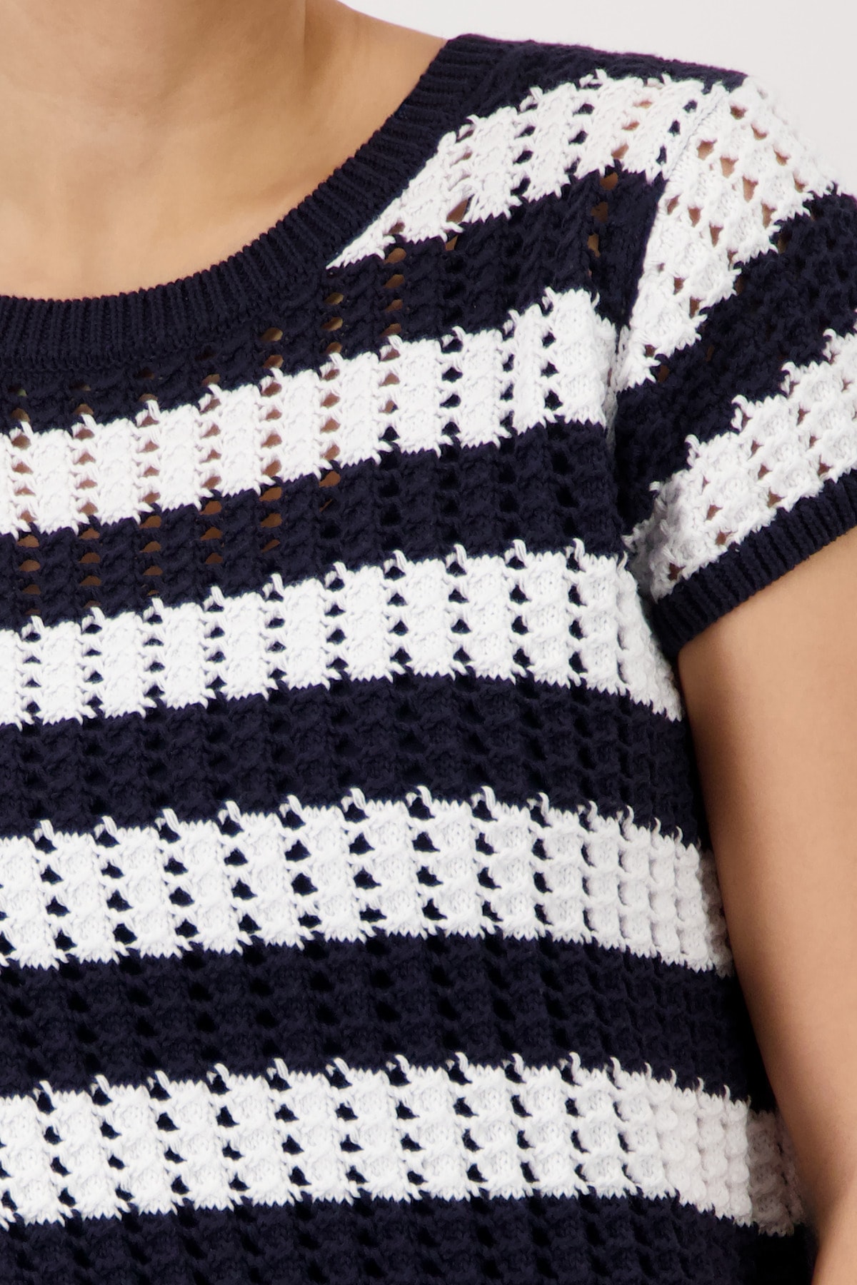 Monari Strickpullover Regular fit mit Ajour-Muster