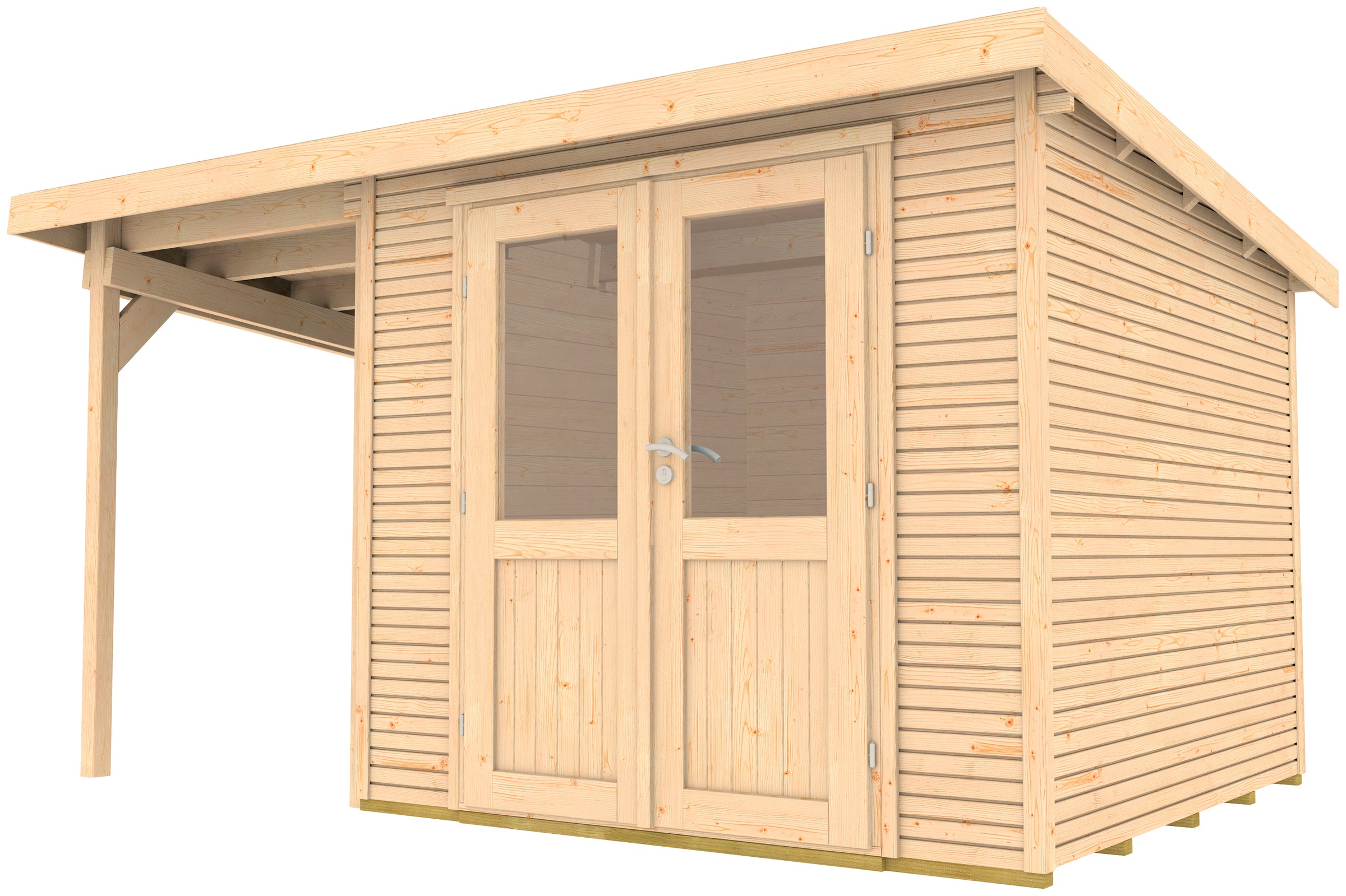 Wolff Gartenhaus »Pulti Softline 2424«, (Set)