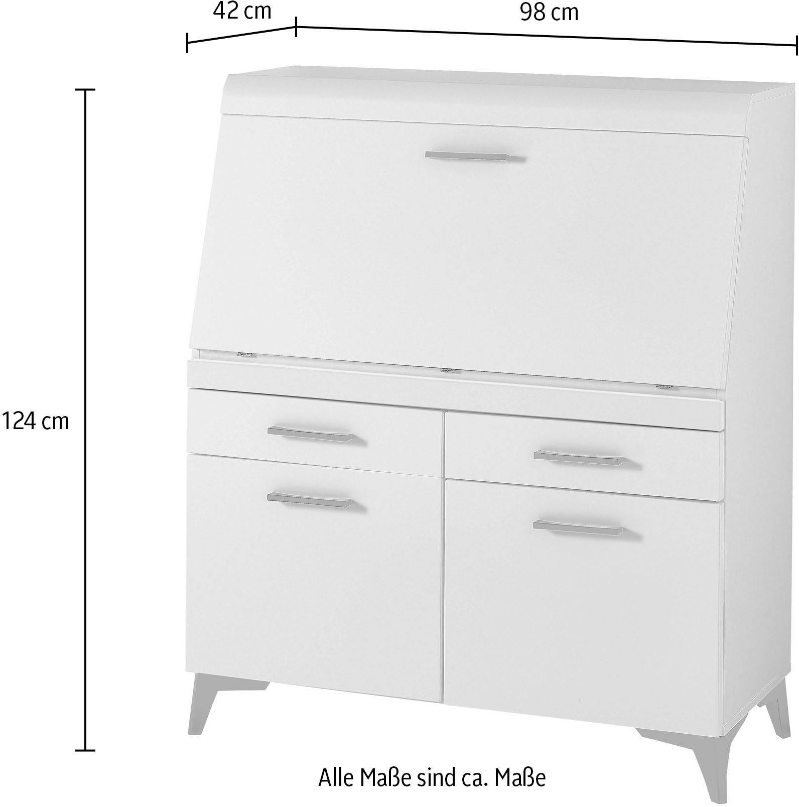 Innostyle Sekretär »SECRET«, Stauraumschrank, mit Monitor-/Laptopfach, Soft-Close, Breite 98 cm