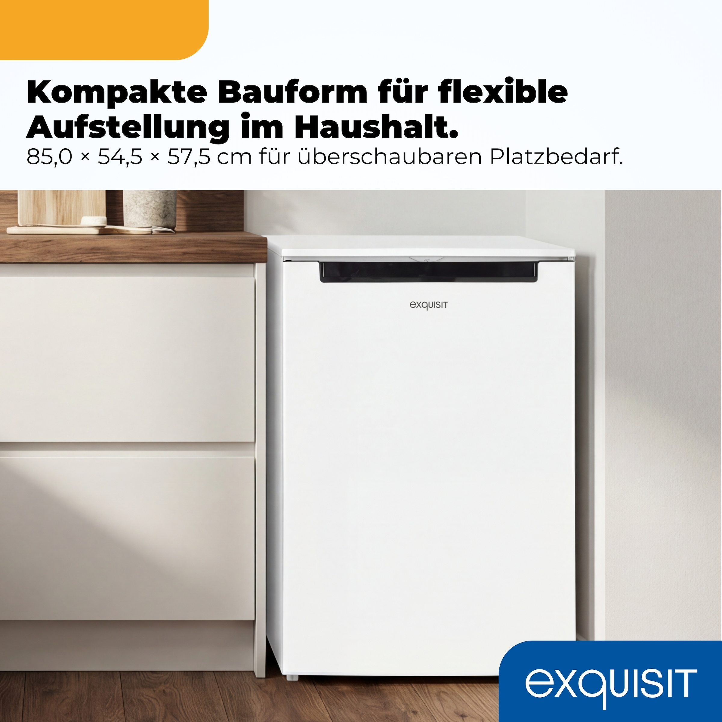 exquisit Gefrierschrank »GS81-040B weiss« 85 cm hoch 54,5 cm breit Viel Platz, starke Gefrierleistung