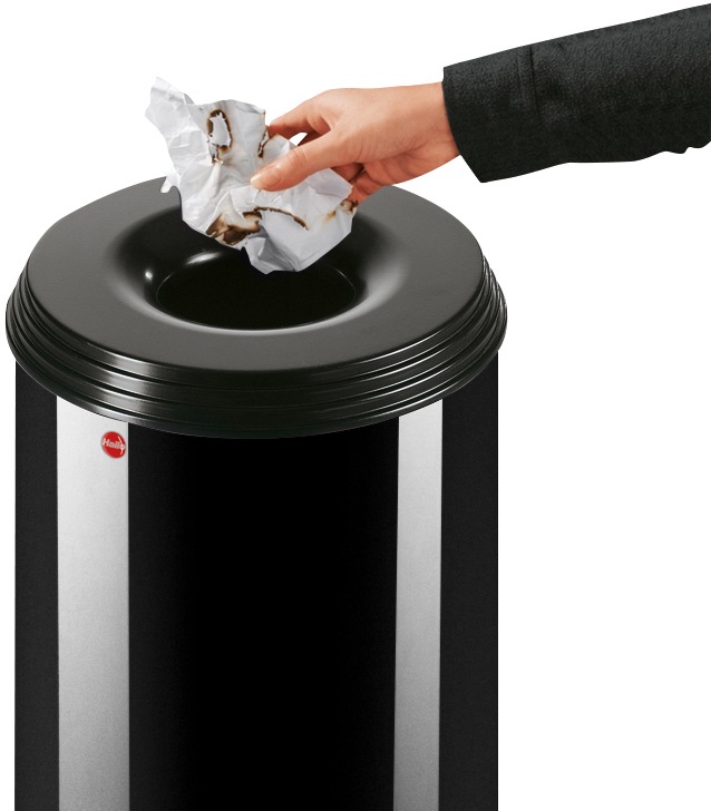 Hailo Mülleimer »ProfiLine Safe XL«, 1 Behälter, 45 Liter, Stahlblech, feuersicherer Papierkorb, Made in Germany