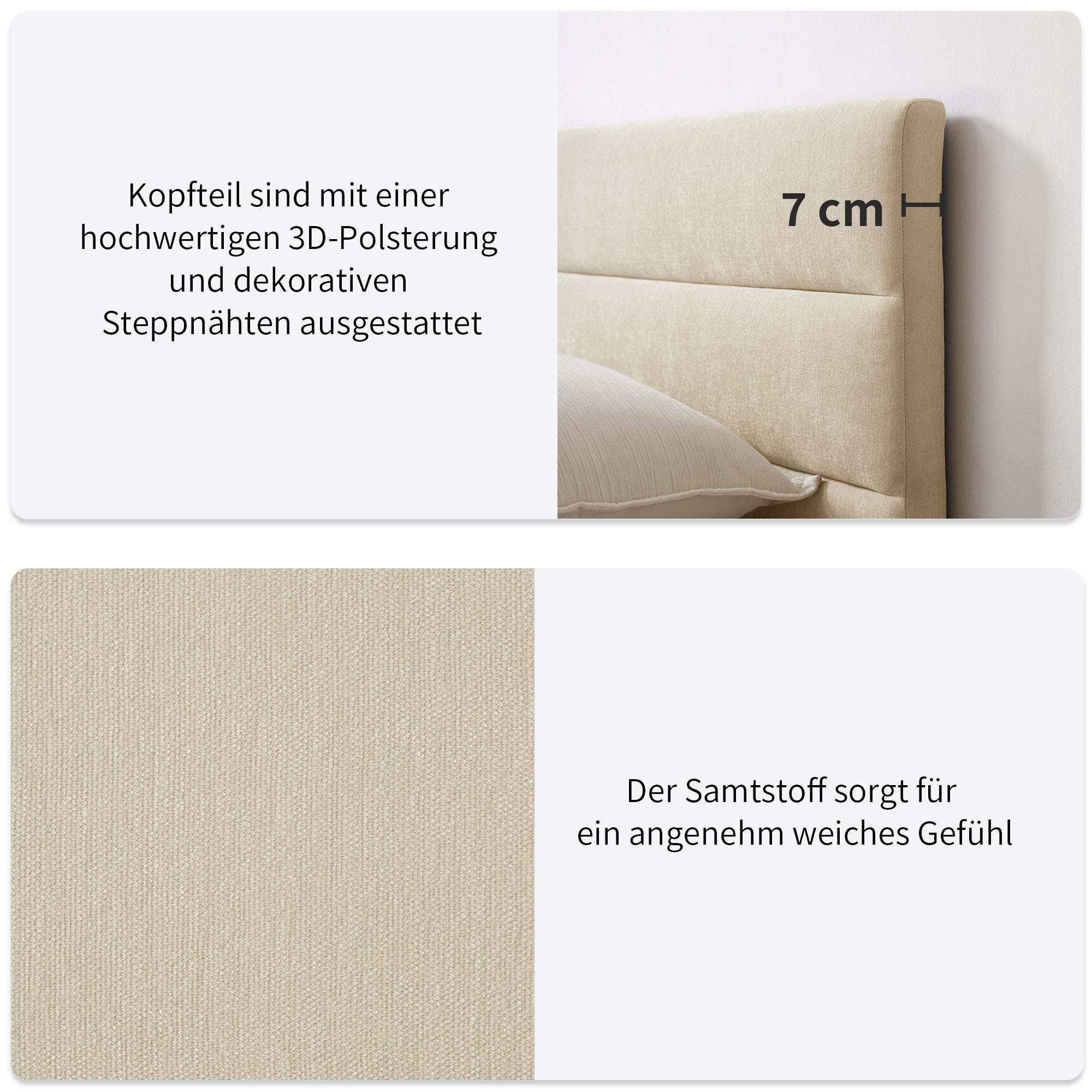 Home affaire Polsterbett »Philippiere inkl. Lattenrost« erhältlich in den Breiten 140cm & 180cm