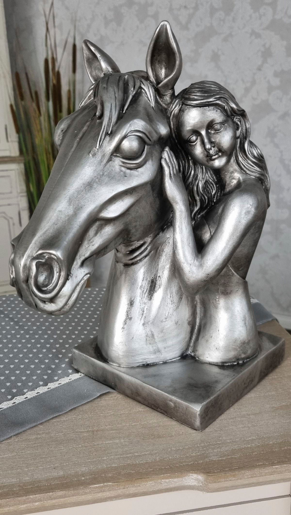 Ambiente Haus Tierfigur »Pferdekopf mit Mädchen 32cm« online bei OTTO