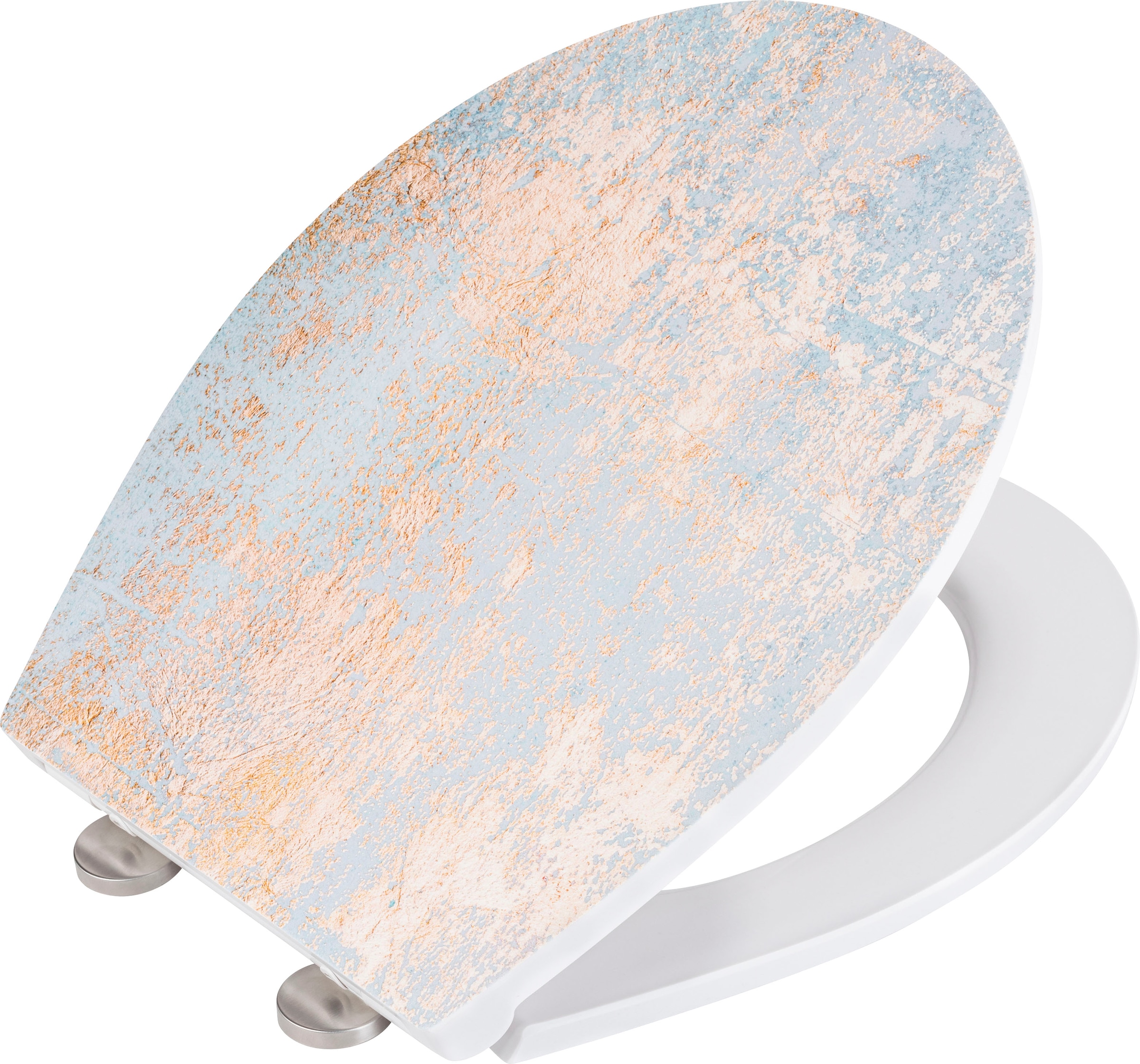 WENKO WC-Sitz »Agate«, mit Relief, aus antibakteriellem Duroplast