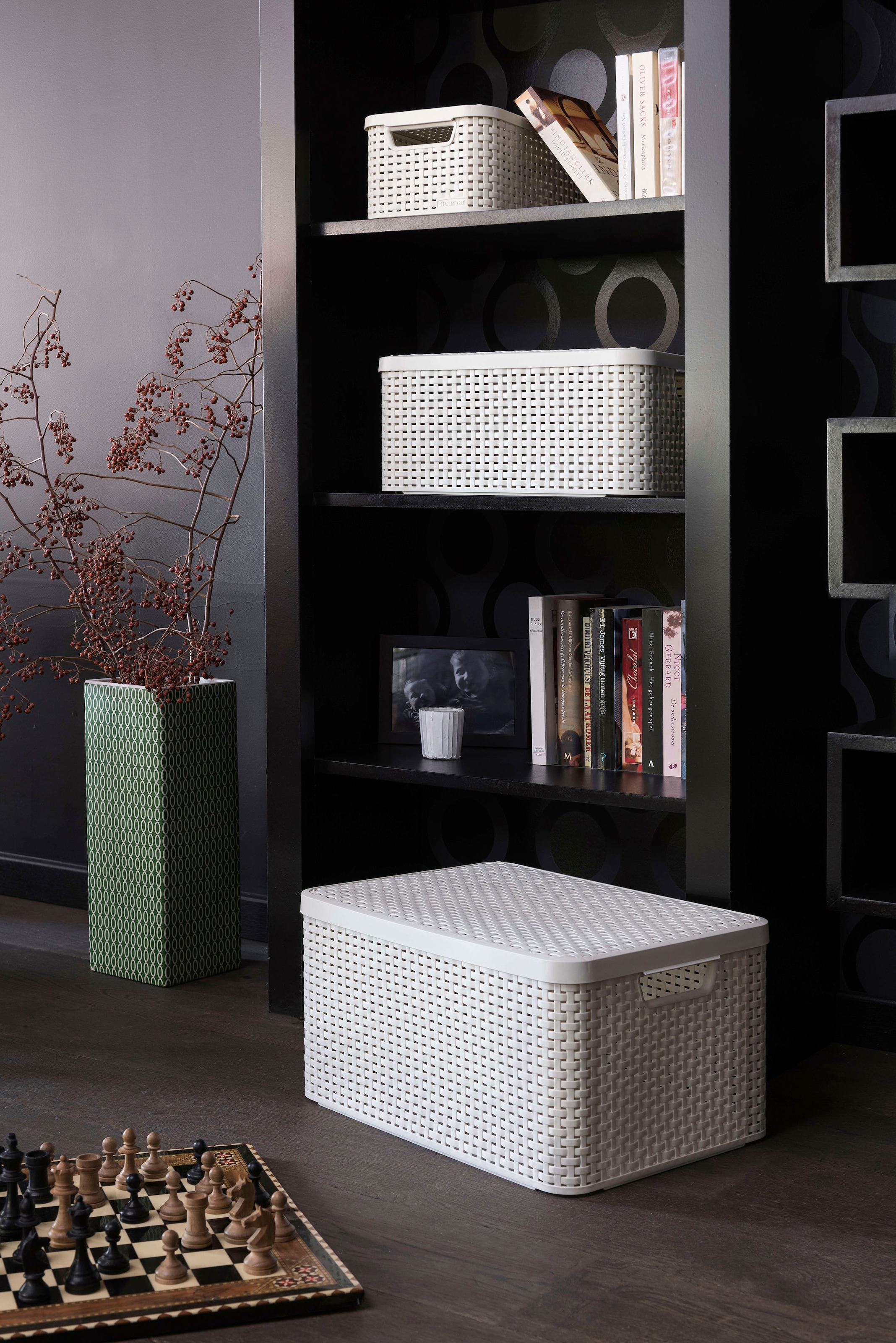 Curver Organizer »Style Box L+M+S«, (Set, 3 St.), Aufbewahrungsbox, stapelbar mit und ohne Deckel