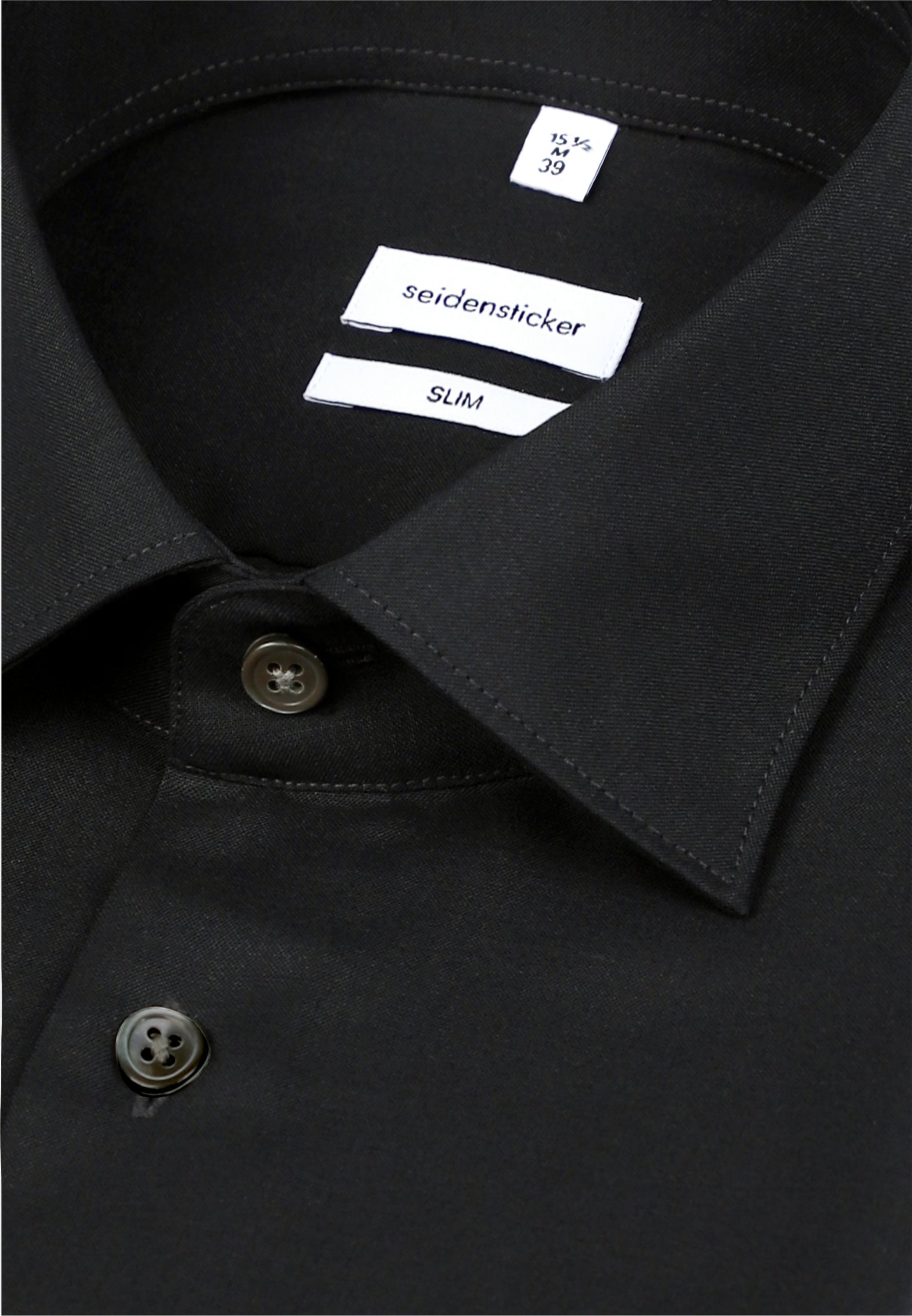 seidensticker Businesshemd »Schwarze Rose« Slim 1/1 Kentkragen Uni