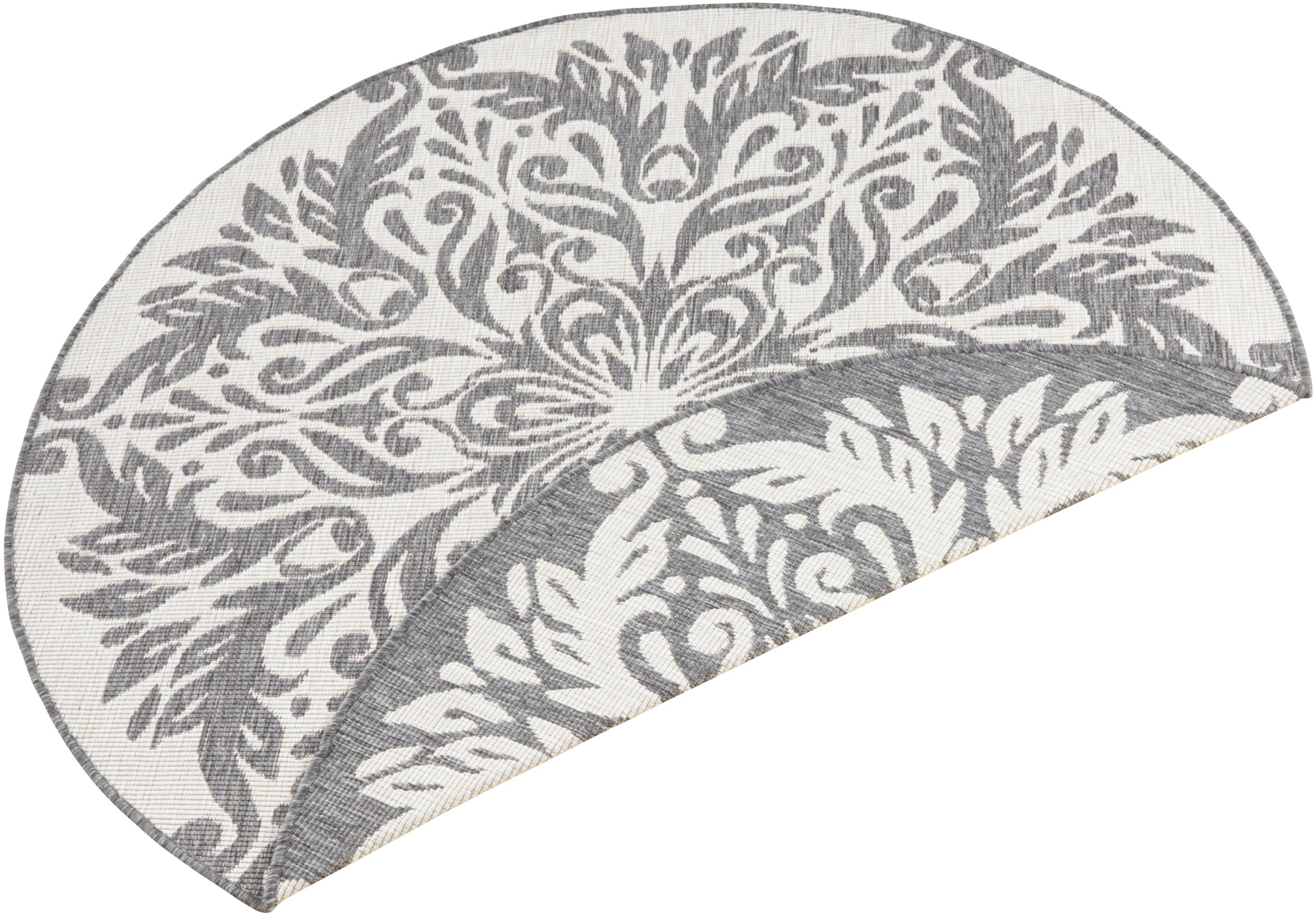 bougari Teppich »Madrid«, rund, 5 mm Höhe, In- und Outdoor geeignet, Wendeteppich, Wohnzimmer