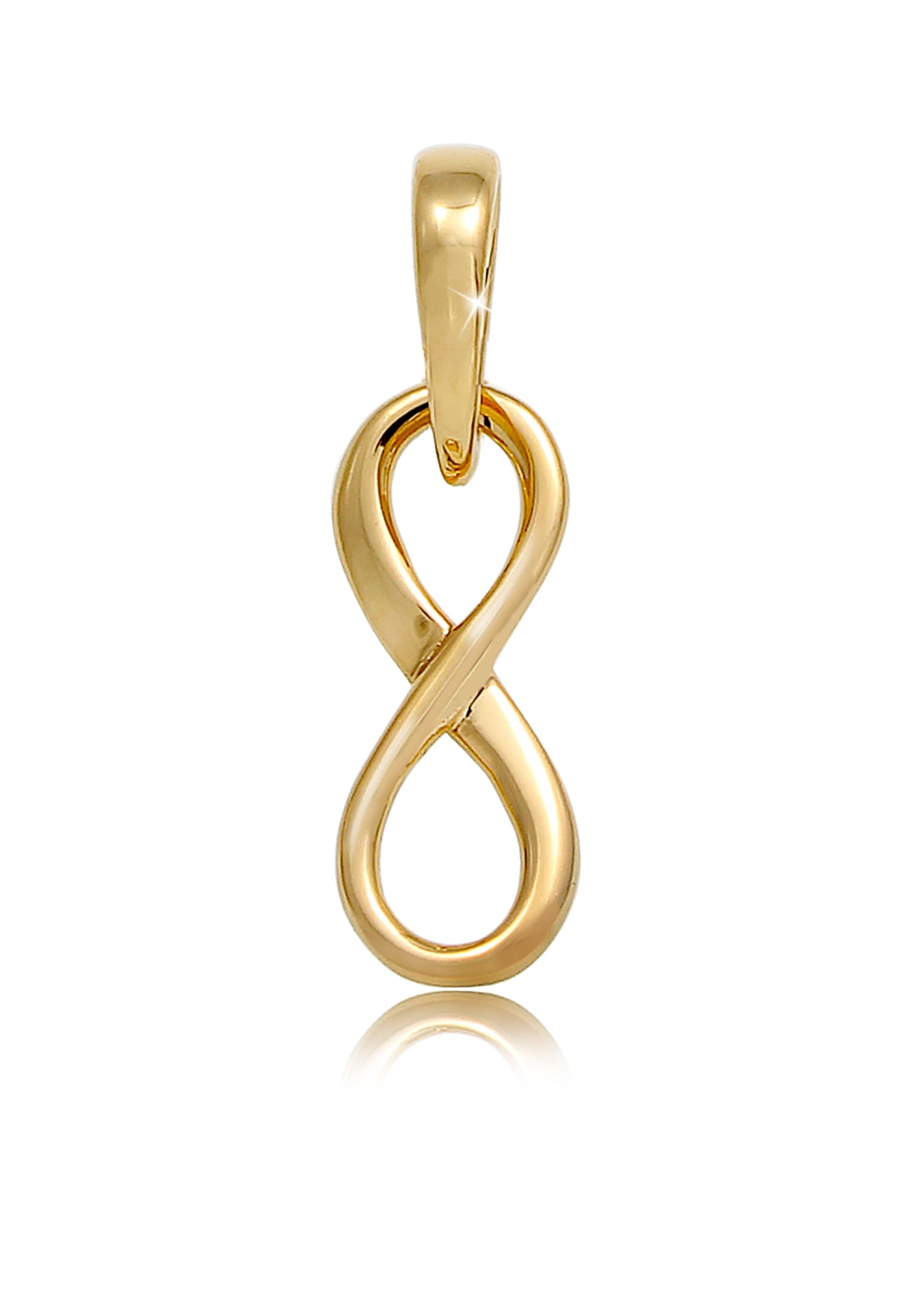 Elli Premium Kettenanhänger »Infinity Unendlichkeits-Symbol Edel 585 Gelbgold«