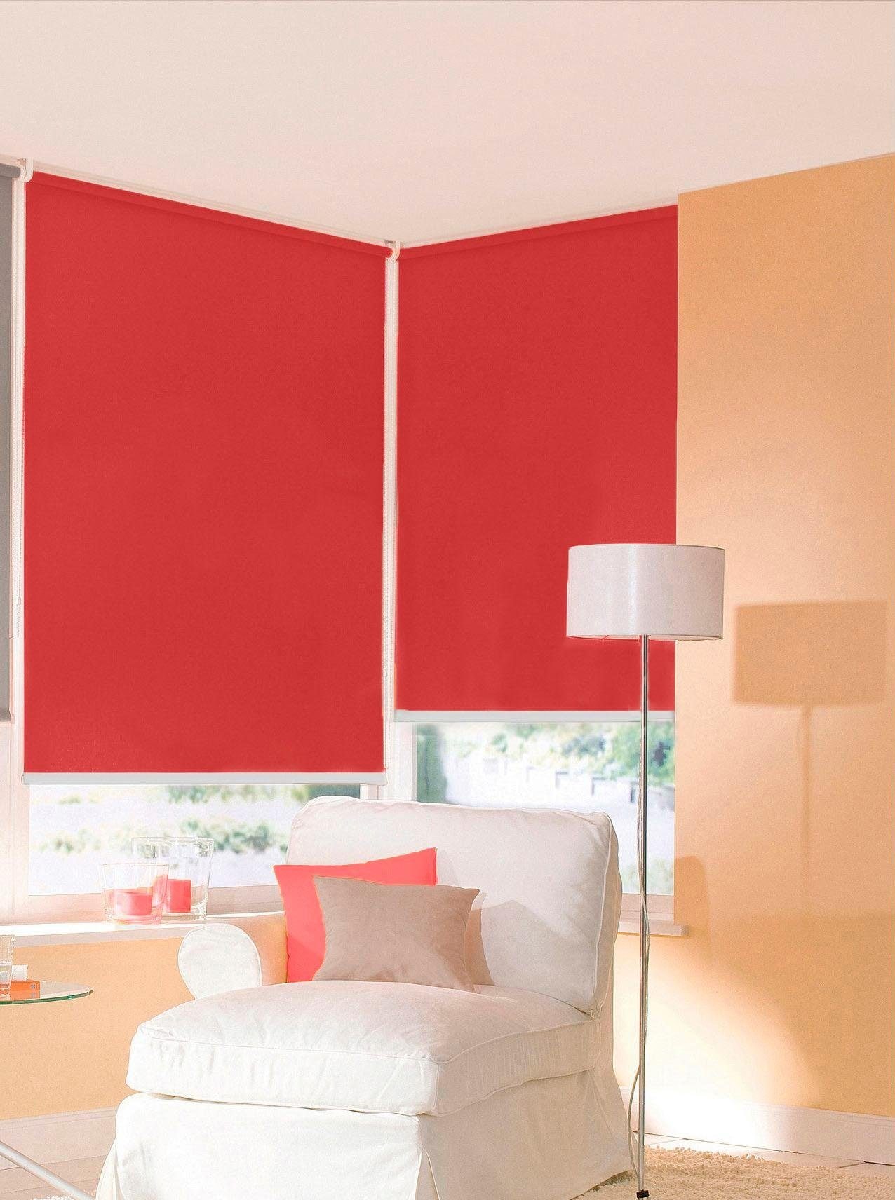 sunlines Seitenzugrollo »One size Style uni Verdunkelung« verdunkelnd freihängend Made in Germany