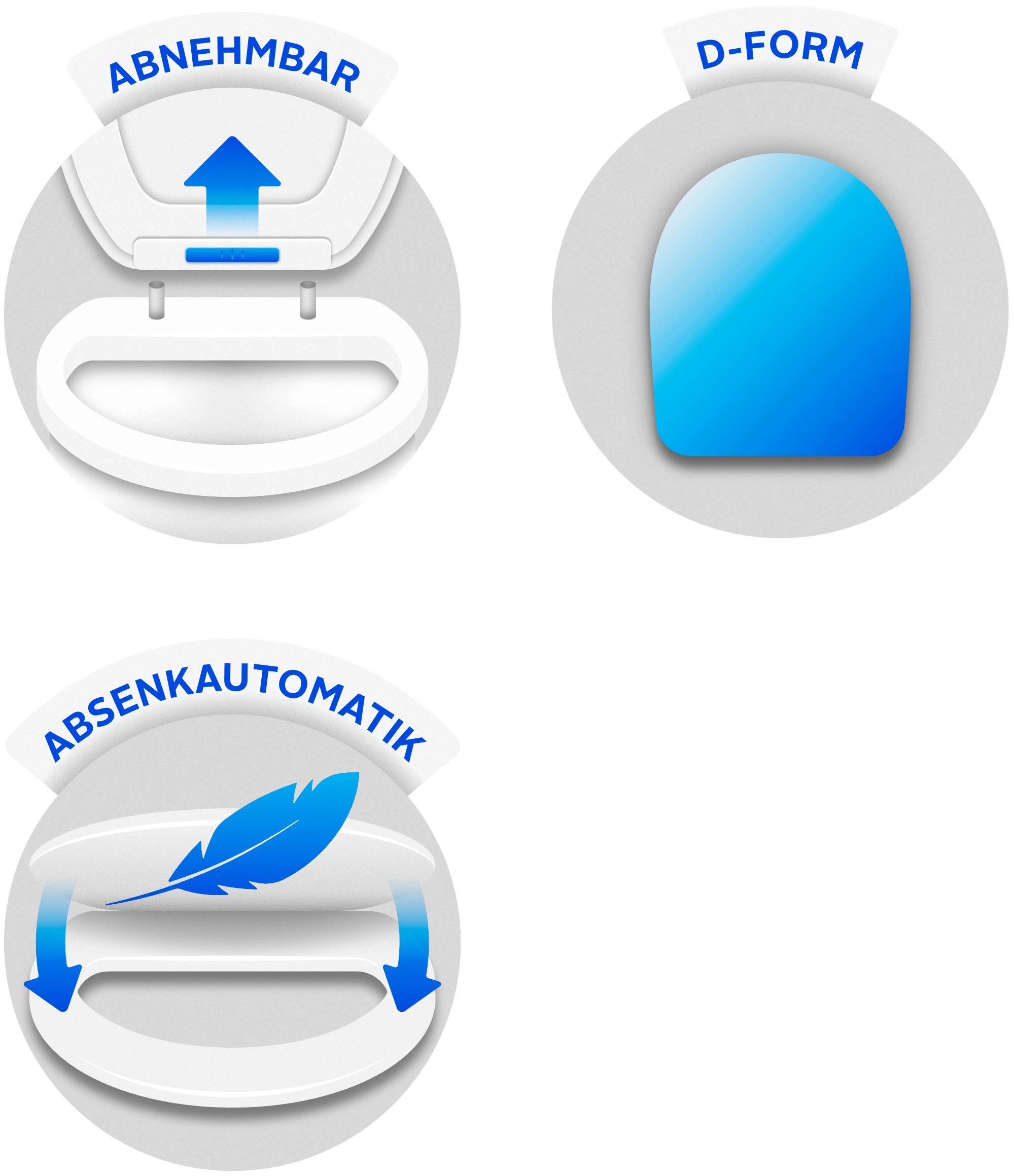 CORNAT WC-Sitz »Pflegeleichter Thermoplast - Quick up & Clean Funktion« Absenkautomatik - Bequeme Montage von oben / Toilettensitz