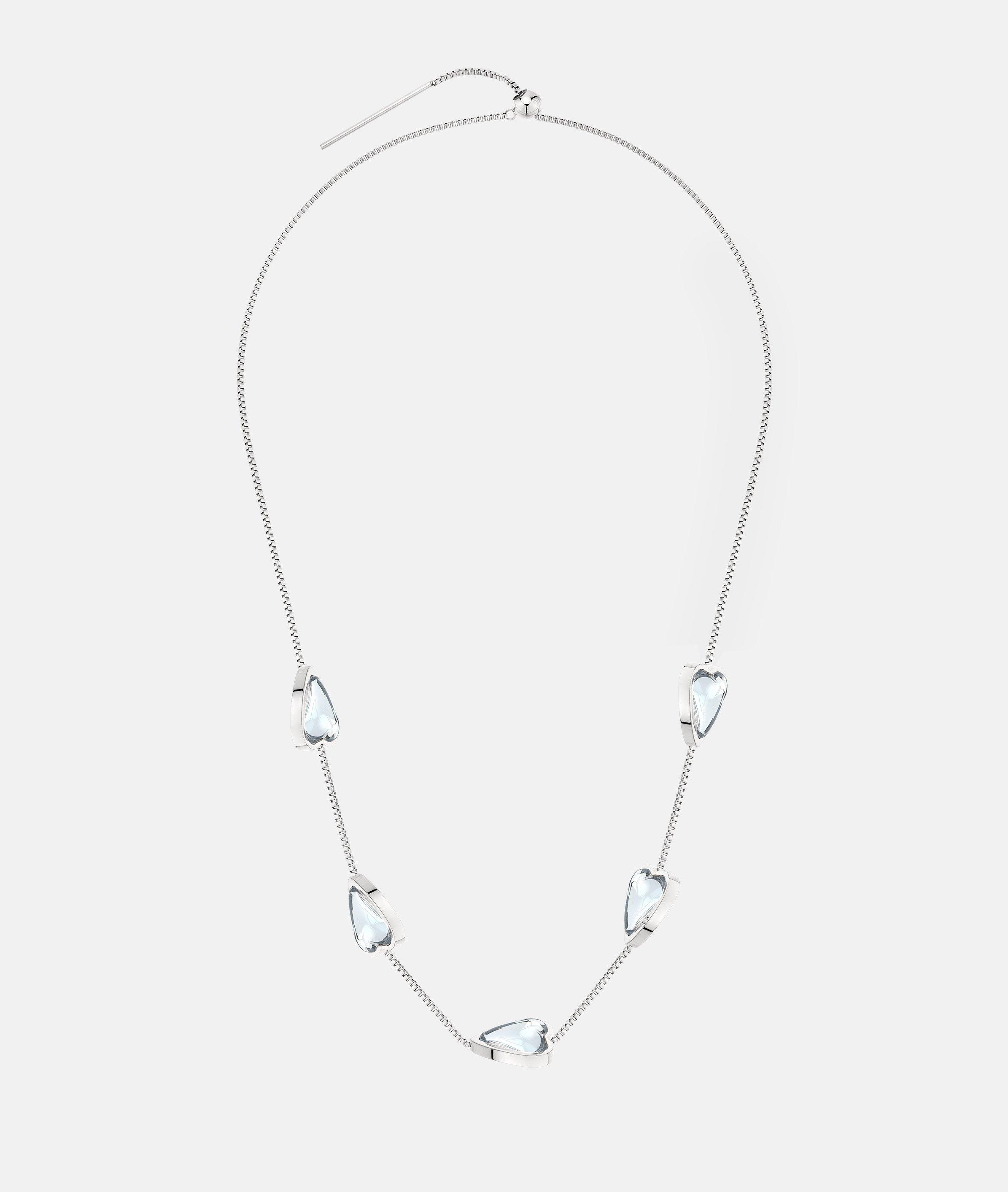 Liebeskind Berlin Edelstahlkette »Schmuck Geschenk Halskette Glass Heart« mit Glasstein