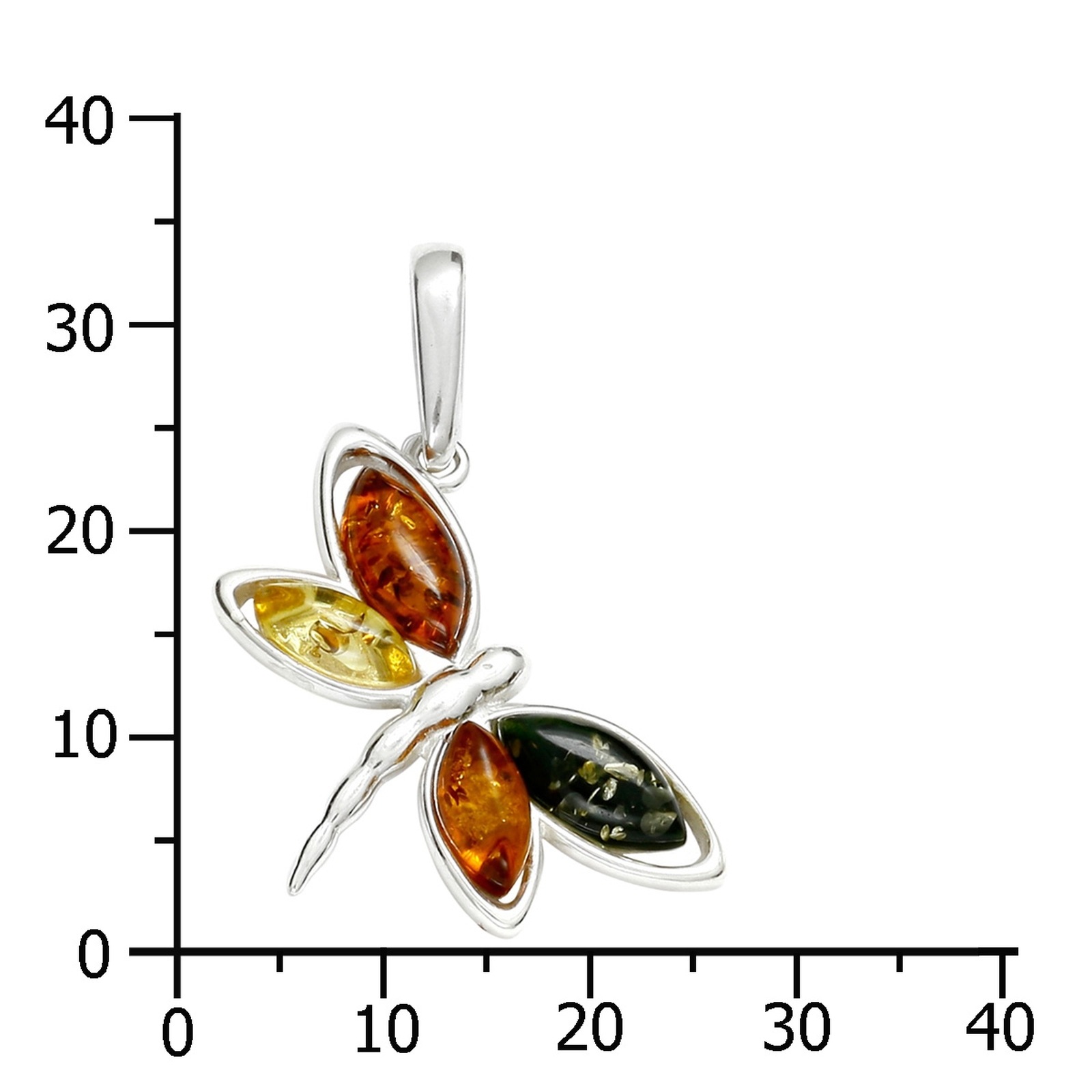 OSTSEE-SCHMUCK Kettenanhänger »- Schmetterling - Silber 925/000 - Bernstein«