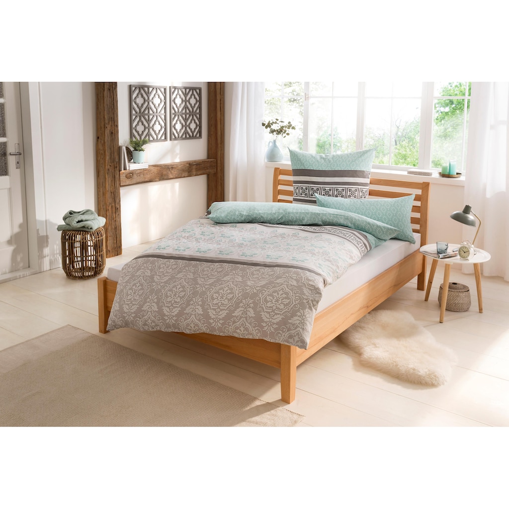 Home affaire Bettwäsche »Cremona in Renforcé, Biber (Flanell) und PolyCotton Qualität, romantisch, verspielte Ornamente, geeignet im Winter & Sommer, Landhausstil«, (2 tlg.)