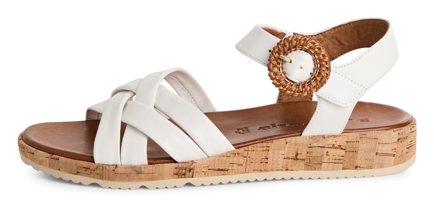 Tamaris Sandalette, Plateau, Sommerschuh, Riemchensandale mit hübscher Zierschnalle