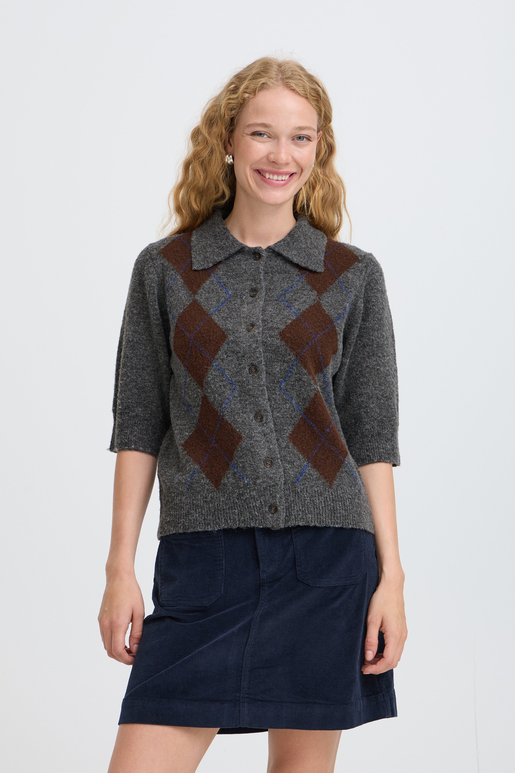 b.young Strickjacke »Damen Kurzarm-Bluse BYOFIRA«