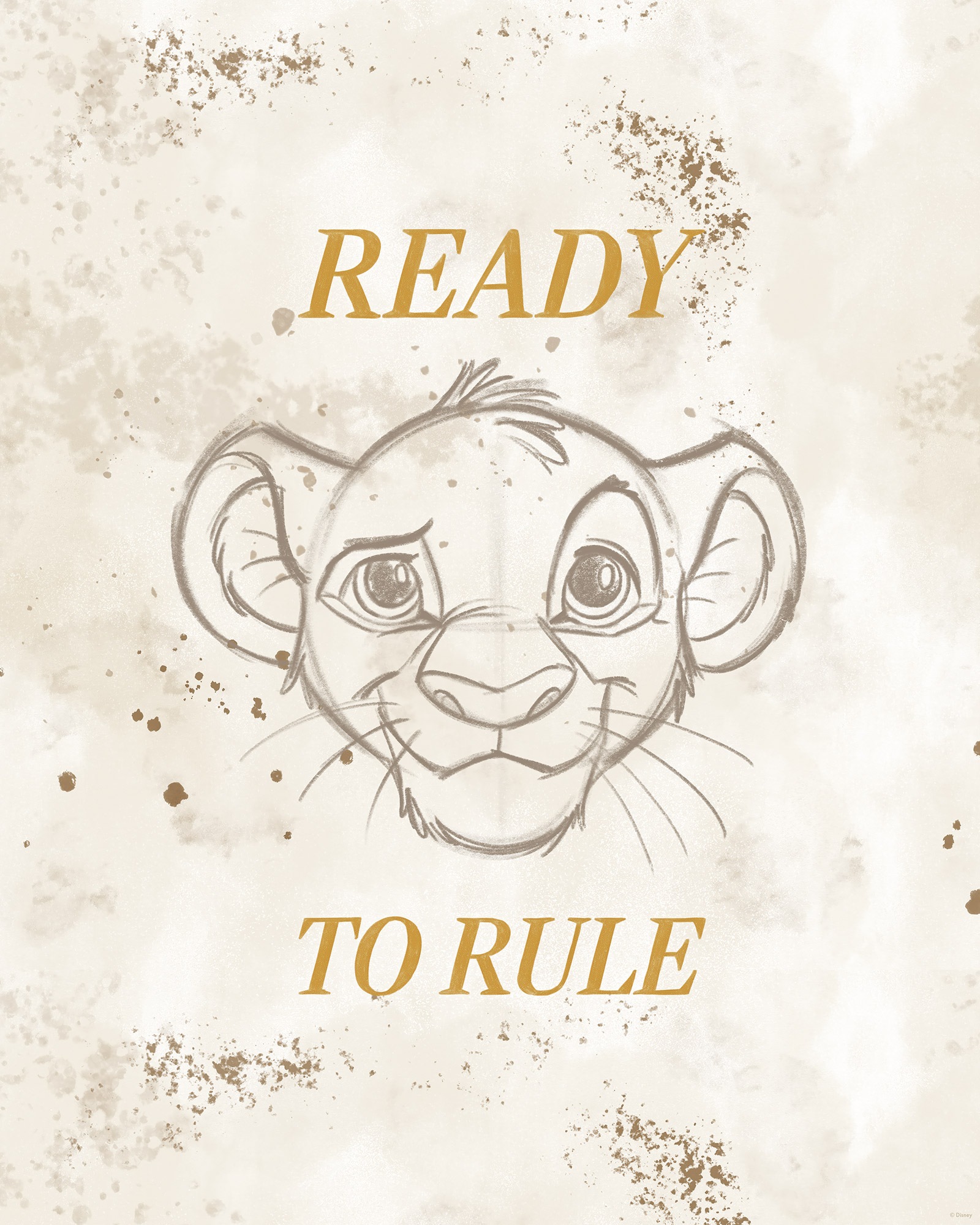Komar Wandbild »Disney The Lion King Ready to Rule«, Disney, (Set, 1 St.), 40 x 50 cm (Breite x Höhe) - Kinderzimmer, Dekoration
