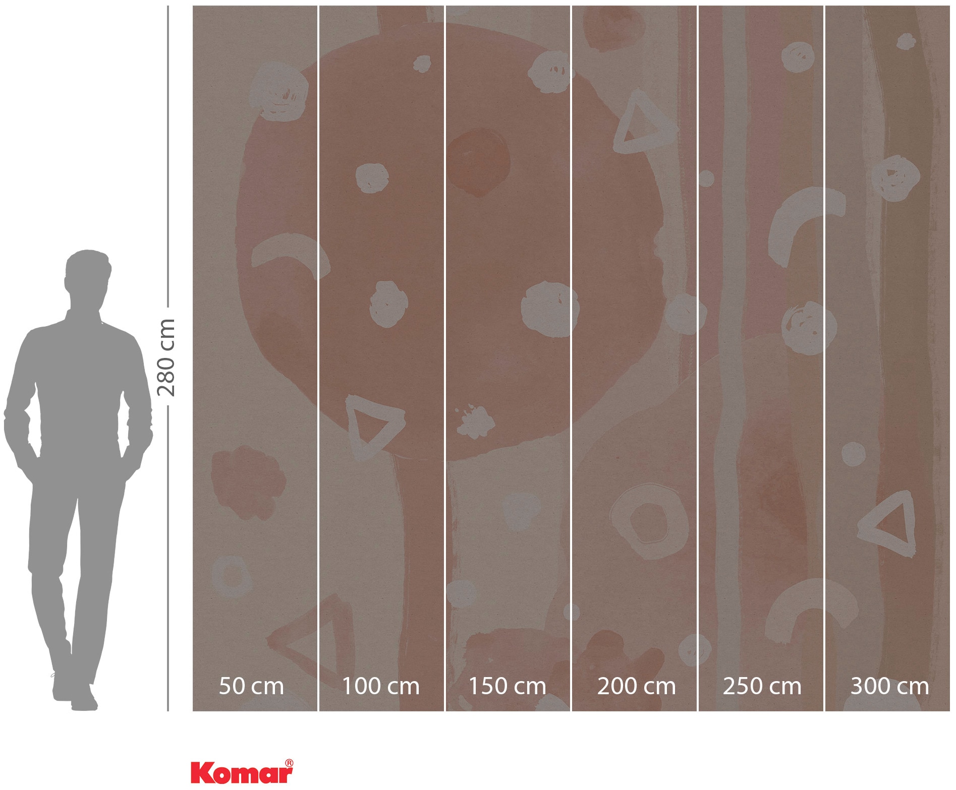Komar Vliestapete »Digitaldruck Vlies - Facile - Größe 300 x 280 cm«, bedruckt, Wohnzimmer, Schlafzimmer
