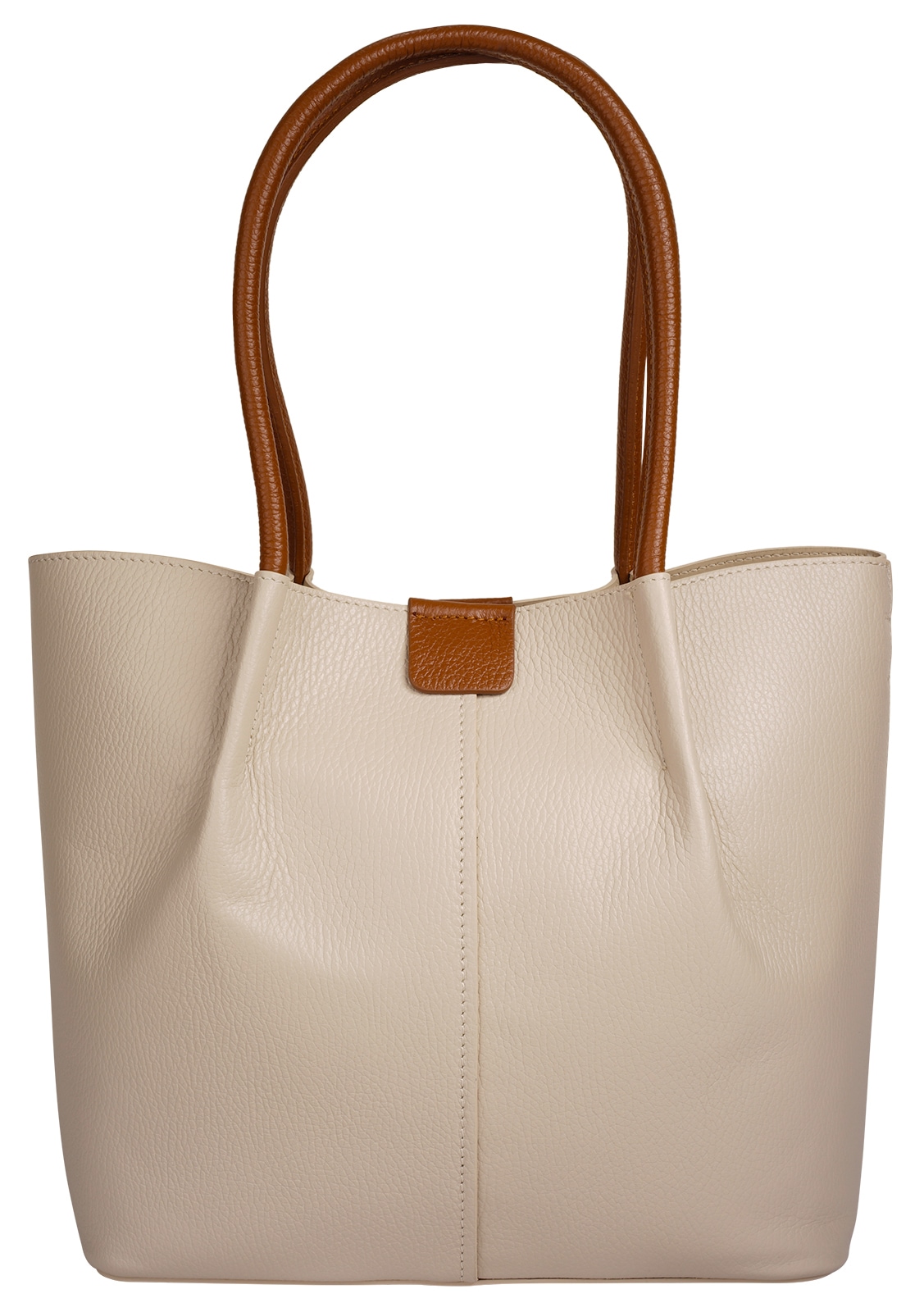 Samantha Look Henkeltasche echt Leder, Made in Italy