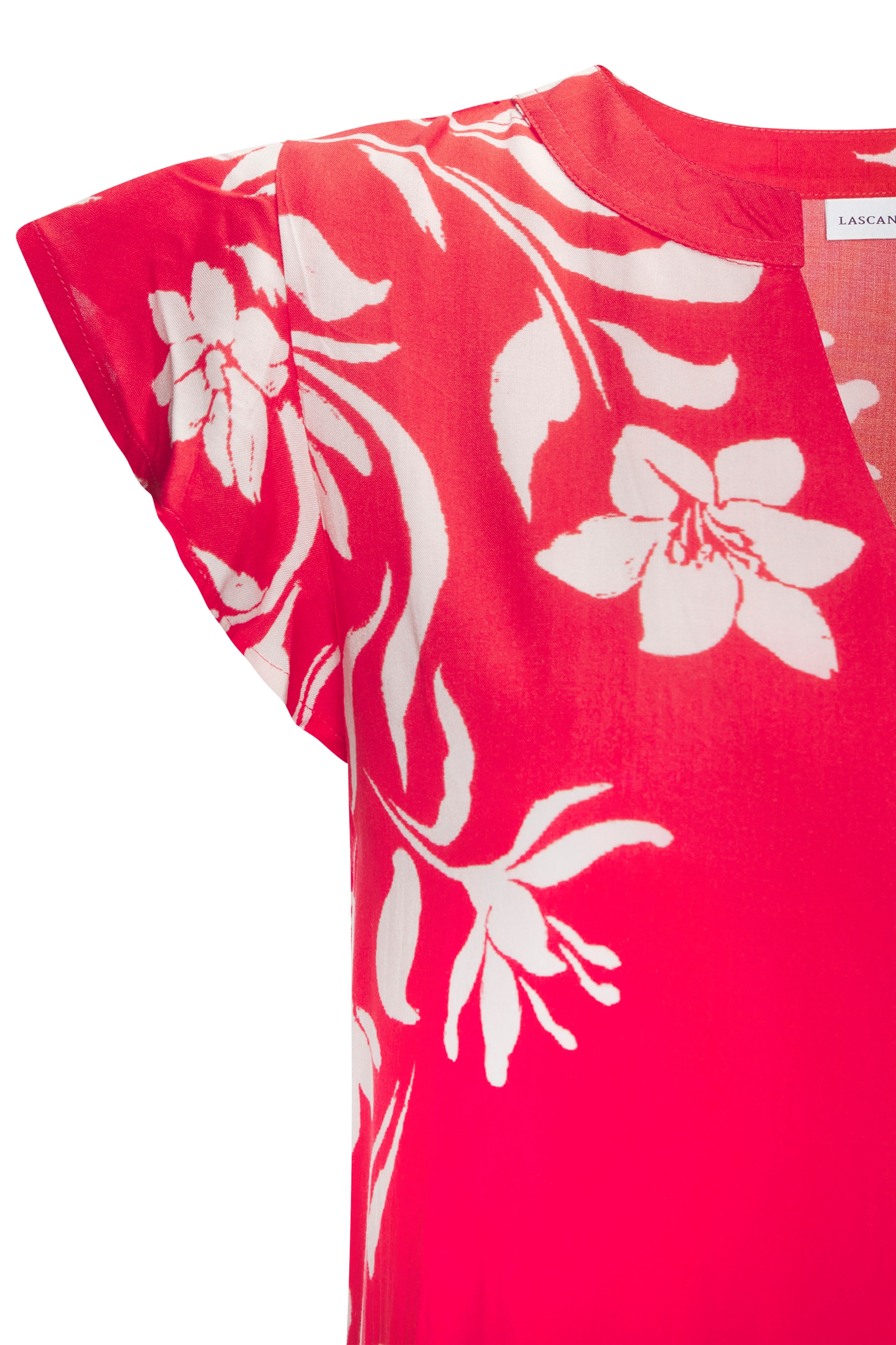 LASCANA Sommerkleid mit Blumenprint und süßen Flügelärmeln, Sommerkleid, Strandkleid