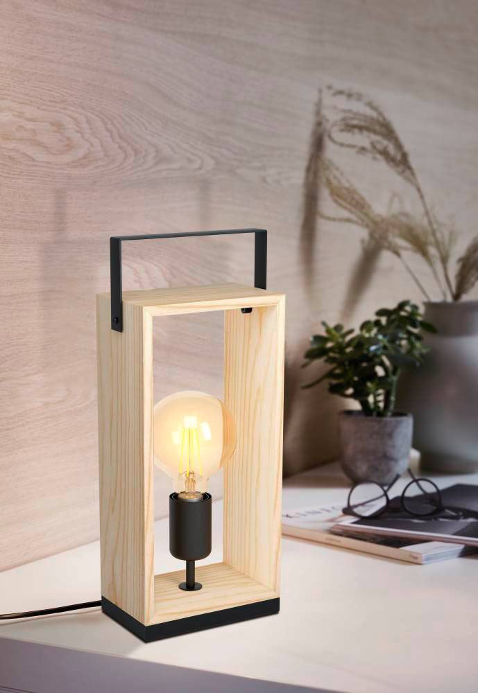 EGLO Tischleuchte »FAMBOROUGH«, 1 flammig, Leuchtmittel E27 | ohne Leuchtmittel, Tischleuchte Vintage, Nachttischlampe, Wohnzimmerlampe, E27 Fassung
