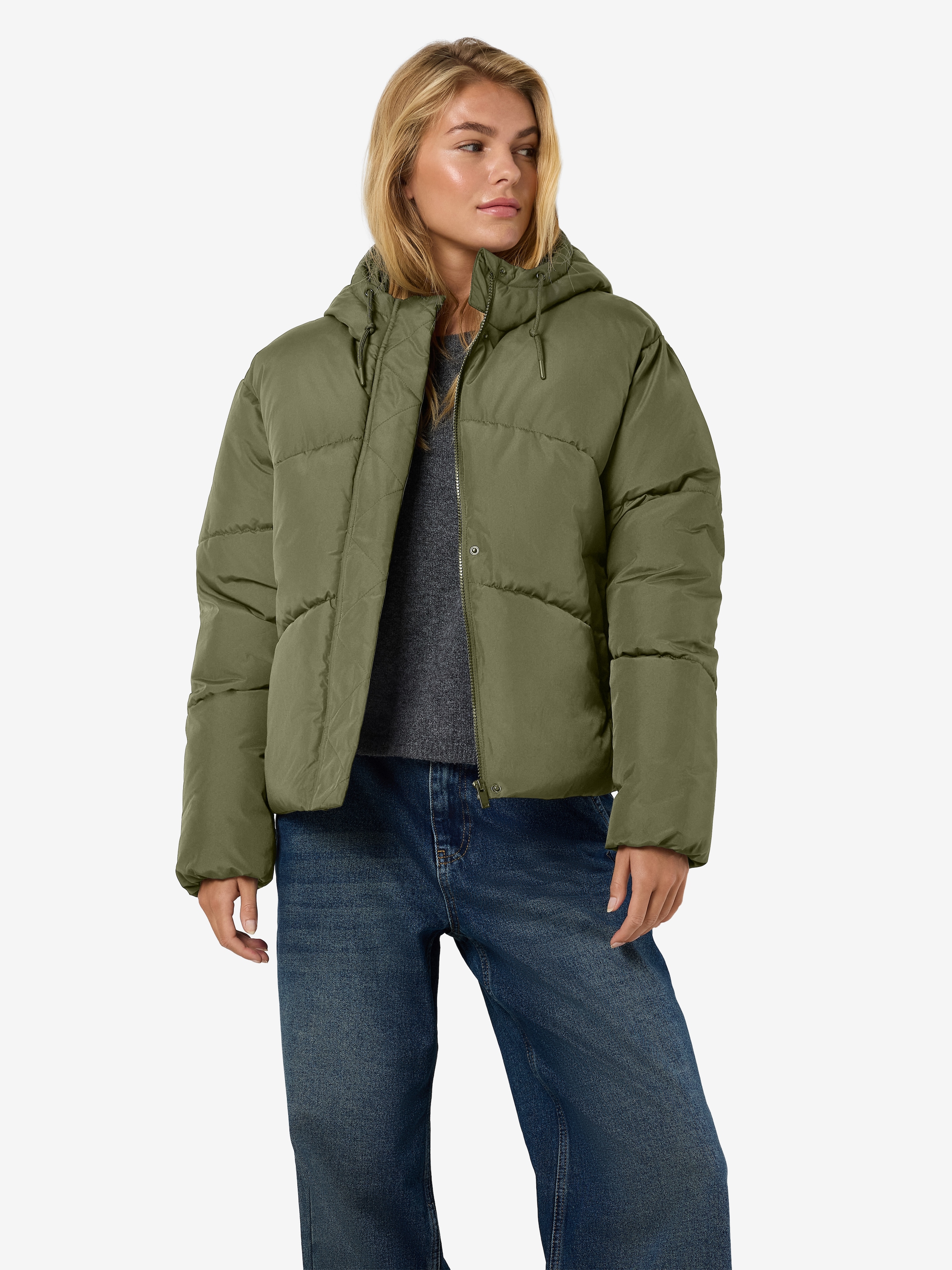 Noisy may Steppjacke »NMTENNA L/S SHORT JACKET NOOS«, mit Kapuze