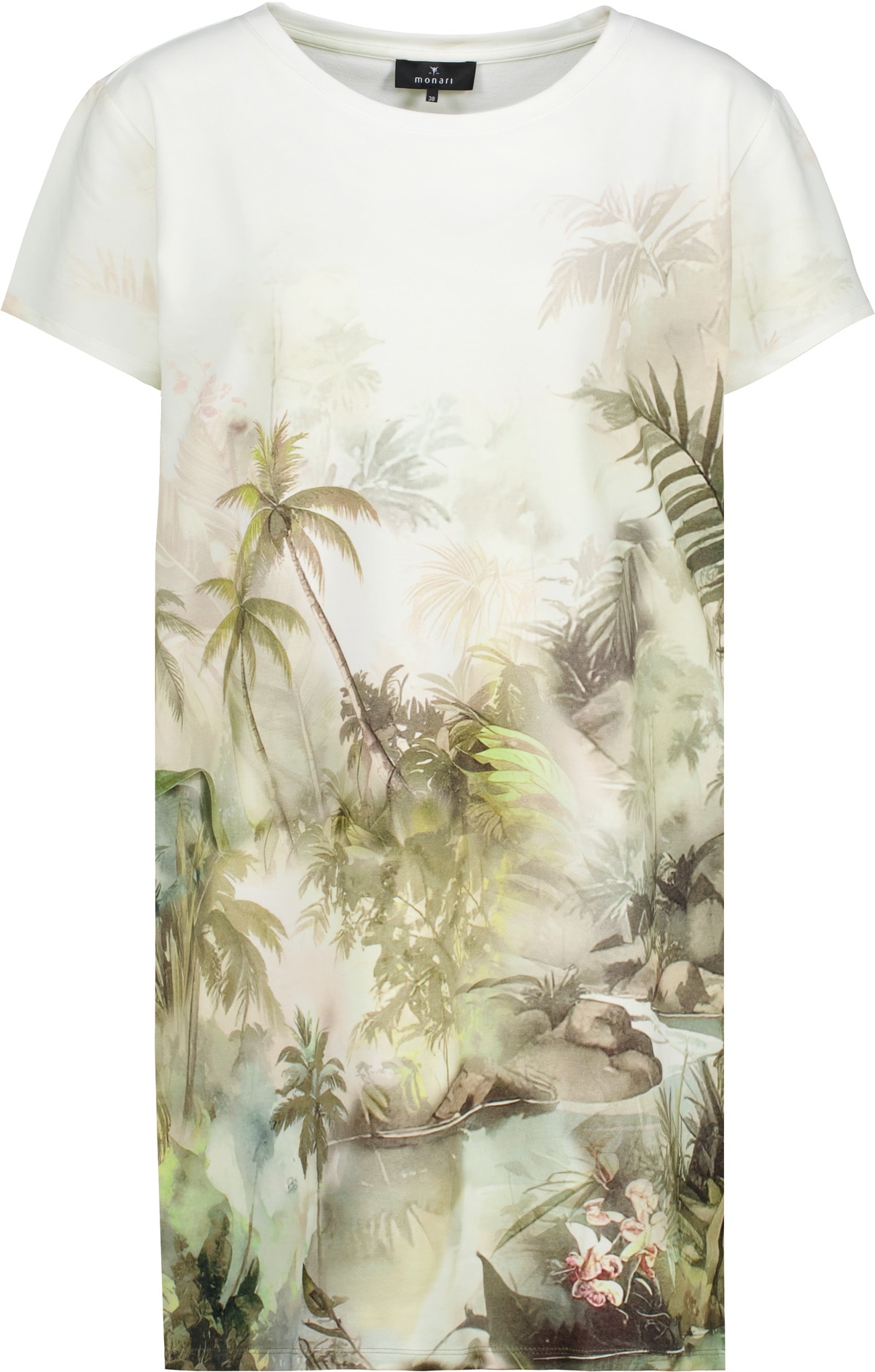 Monari Shirtkleid »Kleid Tropical Allover« Ohne Tasche Regular fit mit tropischem Print