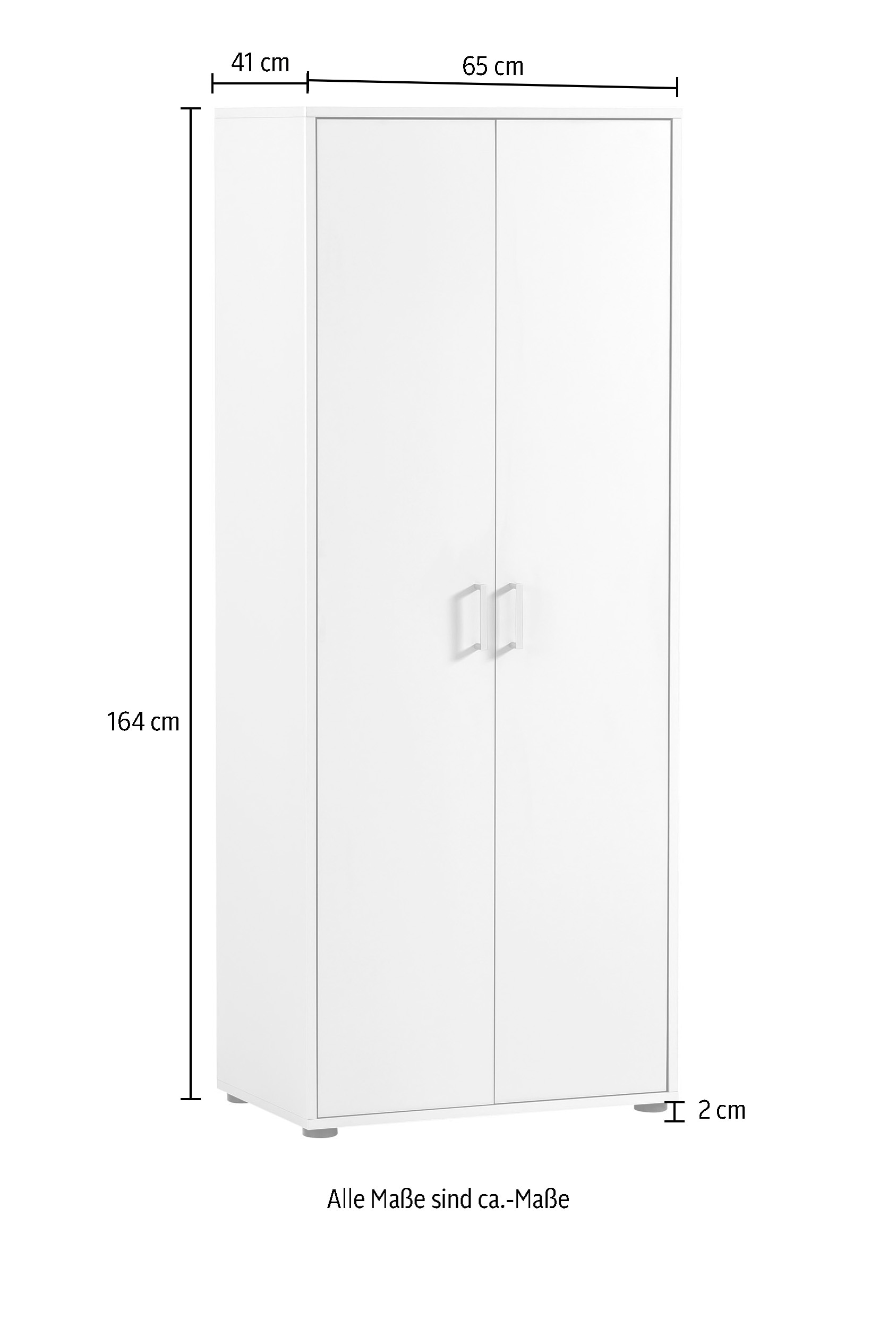 Schildmeyer Aktenschrank »Baku«, Stauraumschrank, 65x163 cm, Türen mit Soft-Close-Funktion