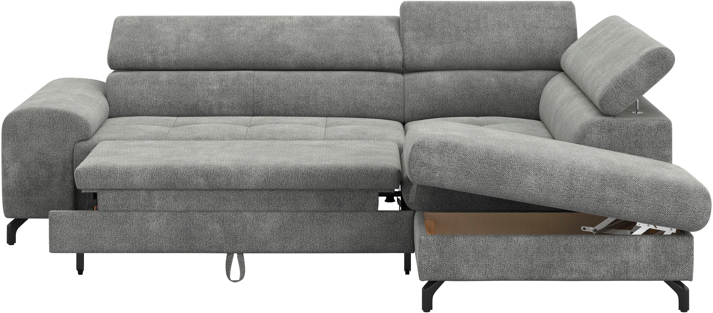 COTTA Ecksofa »Aura L-Form«, mit Schlaffunktion, Bettkasten und Kopfteilverstellung
