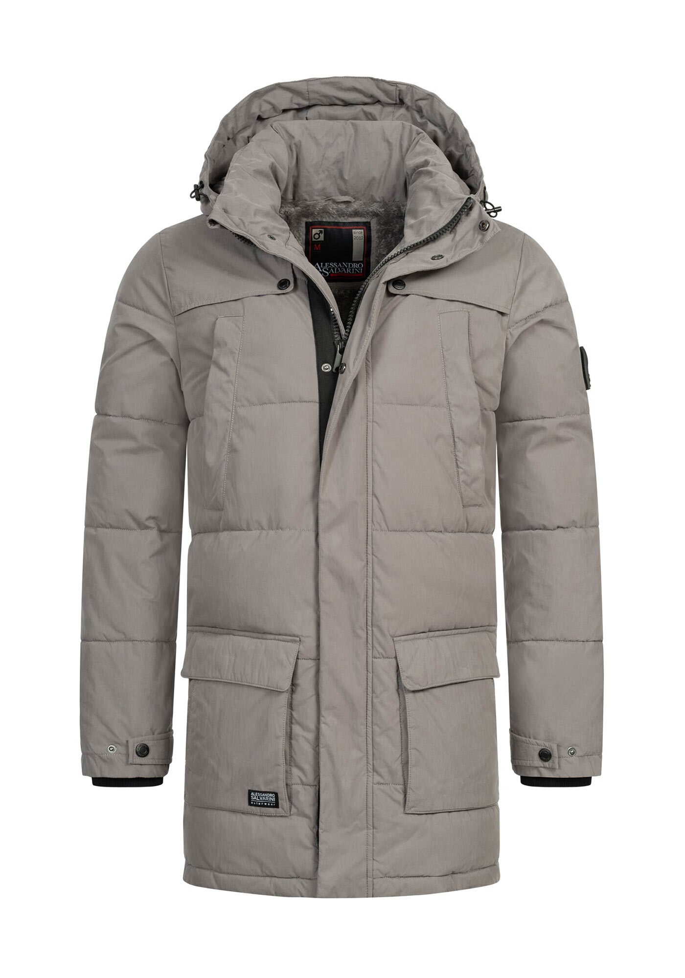 Alessandro Salvarini Winterjacke »A. Salvarini Herren Winterjacke lang mit Teddyfell gefüttert AS458«