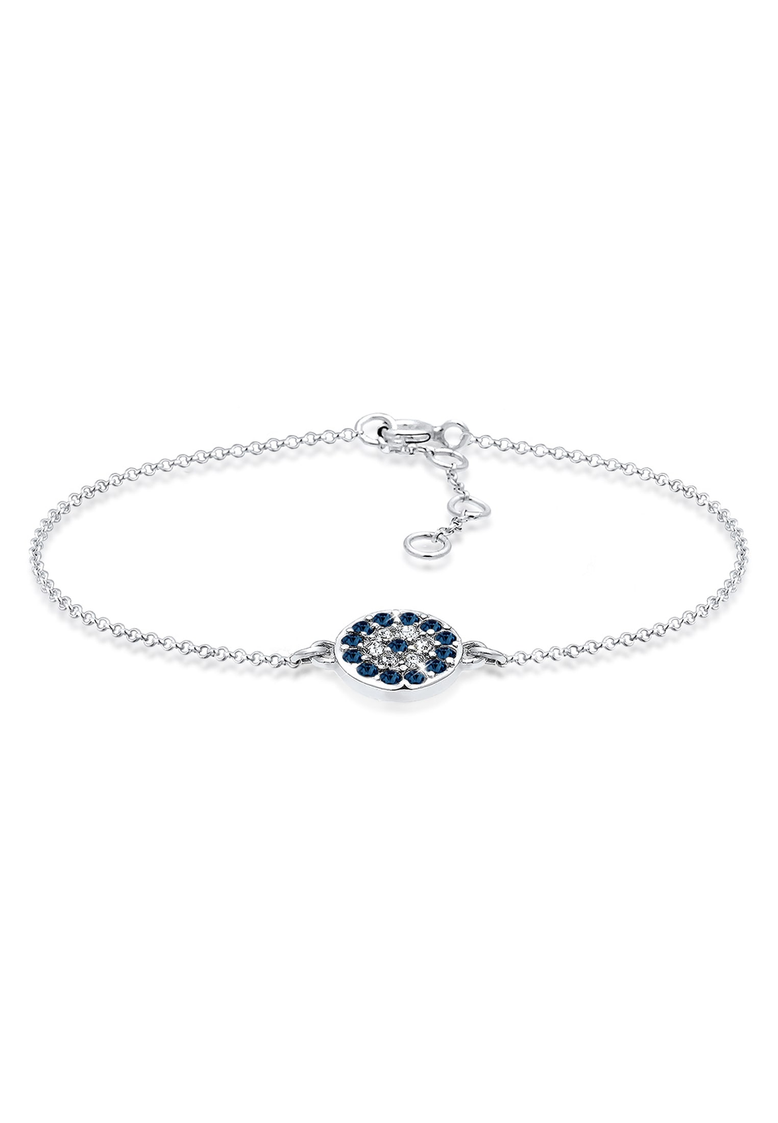 Elli Armkette »Armband Blüte Kreis Silbert, mit Kristallen von Swarovski®«
