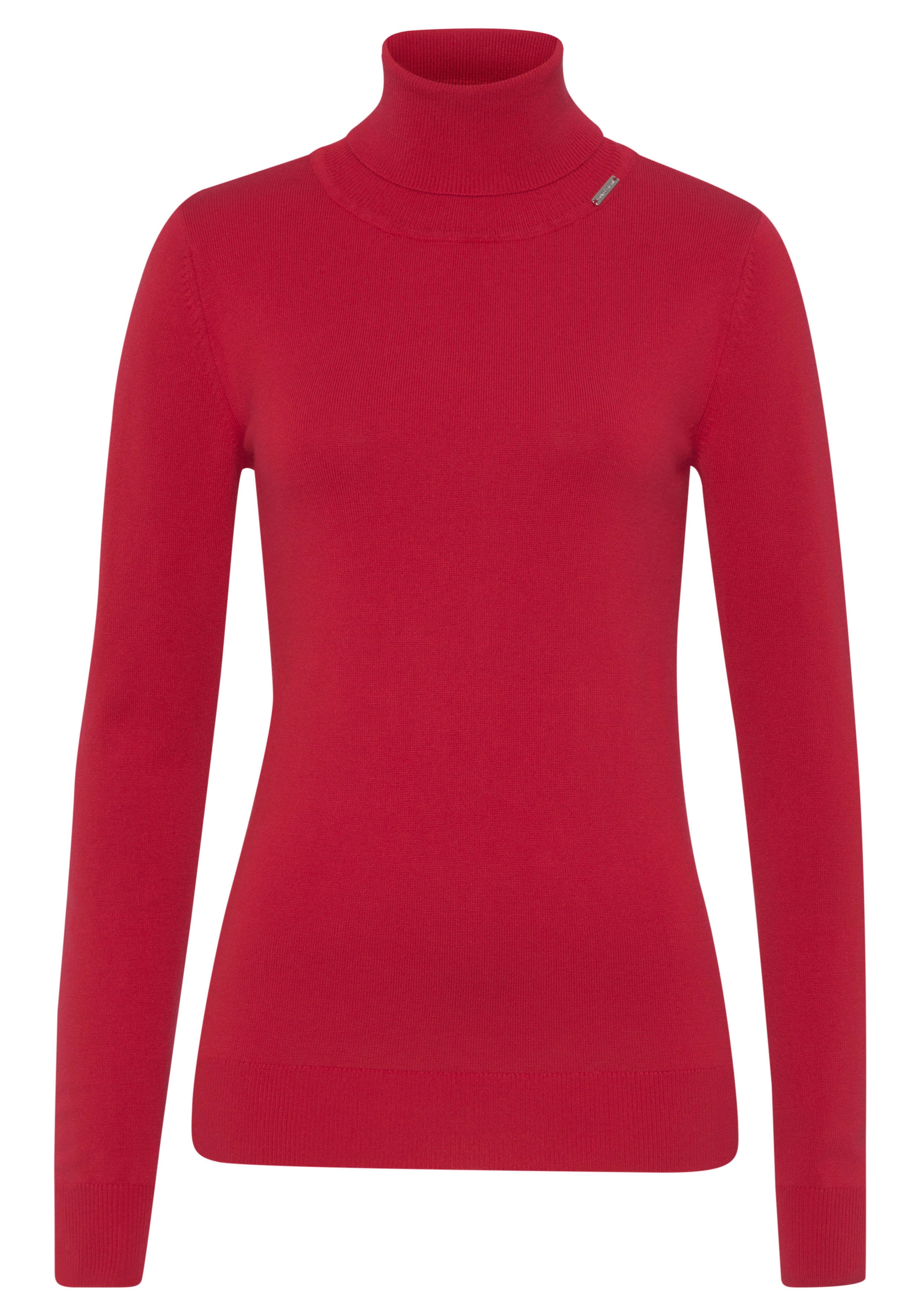 Bruno Banani Rollkragenpullover, mit Metalllogo