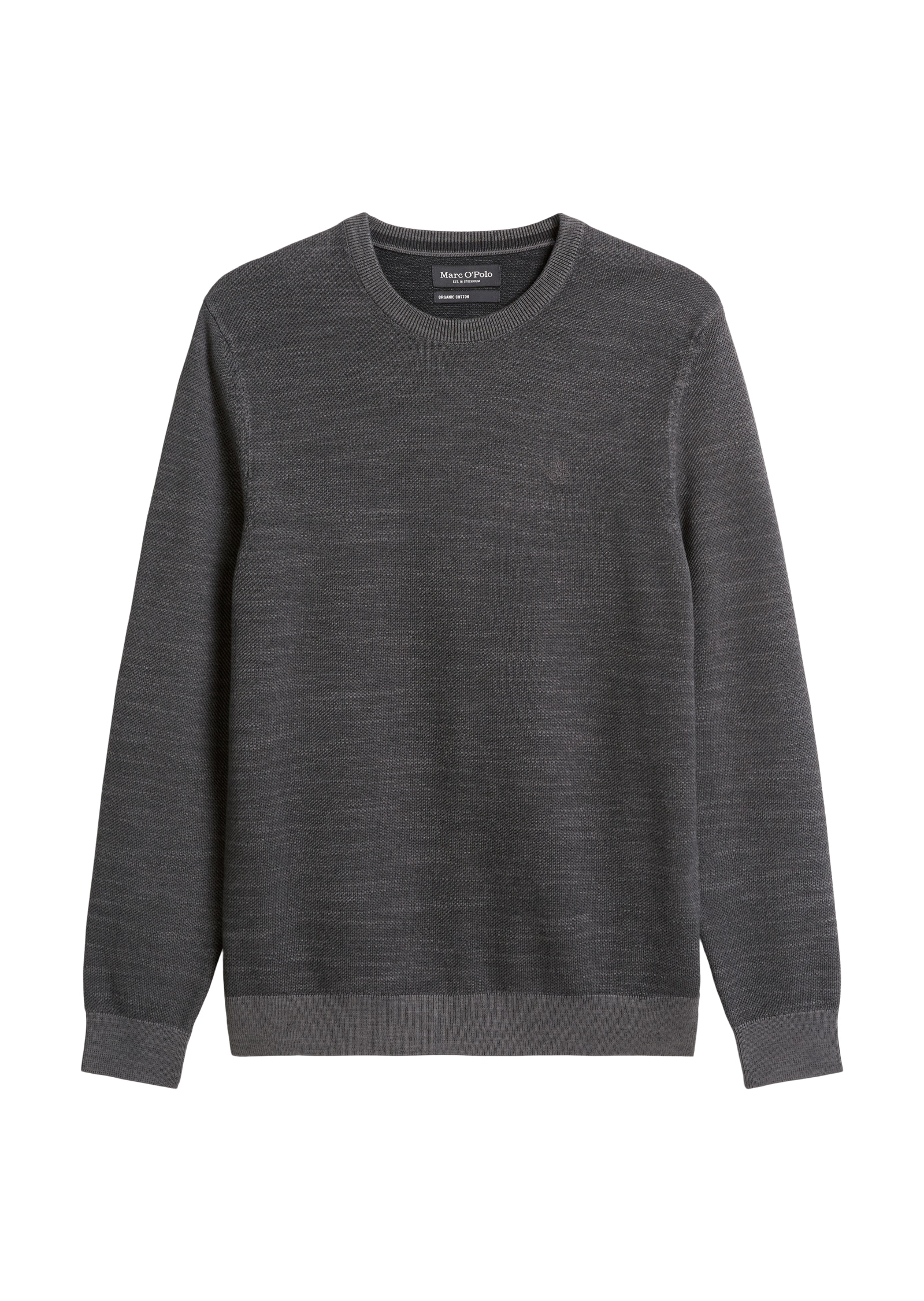 Marc O'Polo Rundhalspullover in Piqué-Struktur