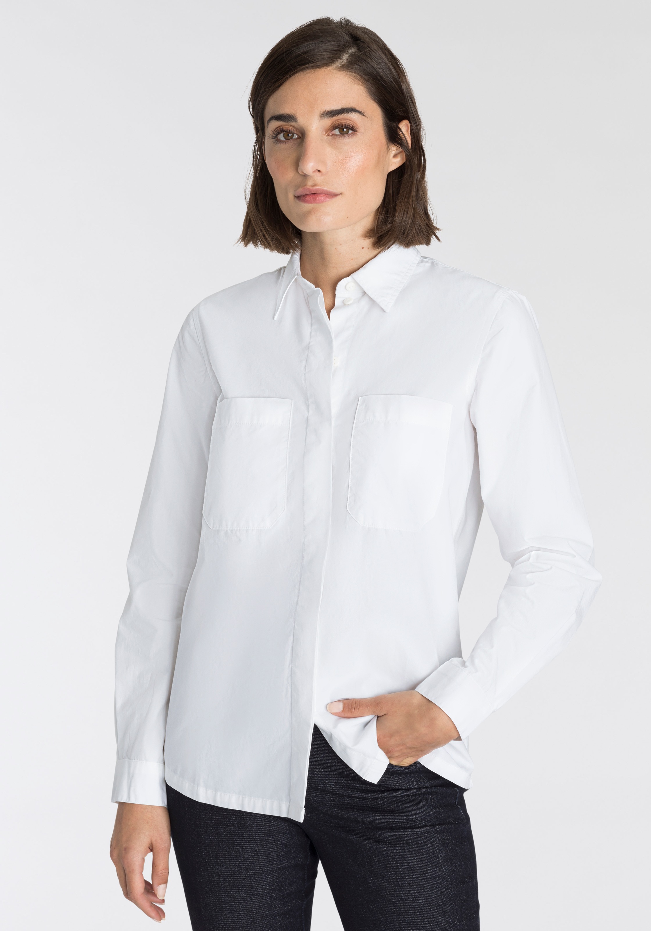 OTTO products Hemdbluse »BASIC BLUSE«, GOTS zertifiziert - nachhaltig aus Bio-Baumwolle - NEUE KOLLEKTION