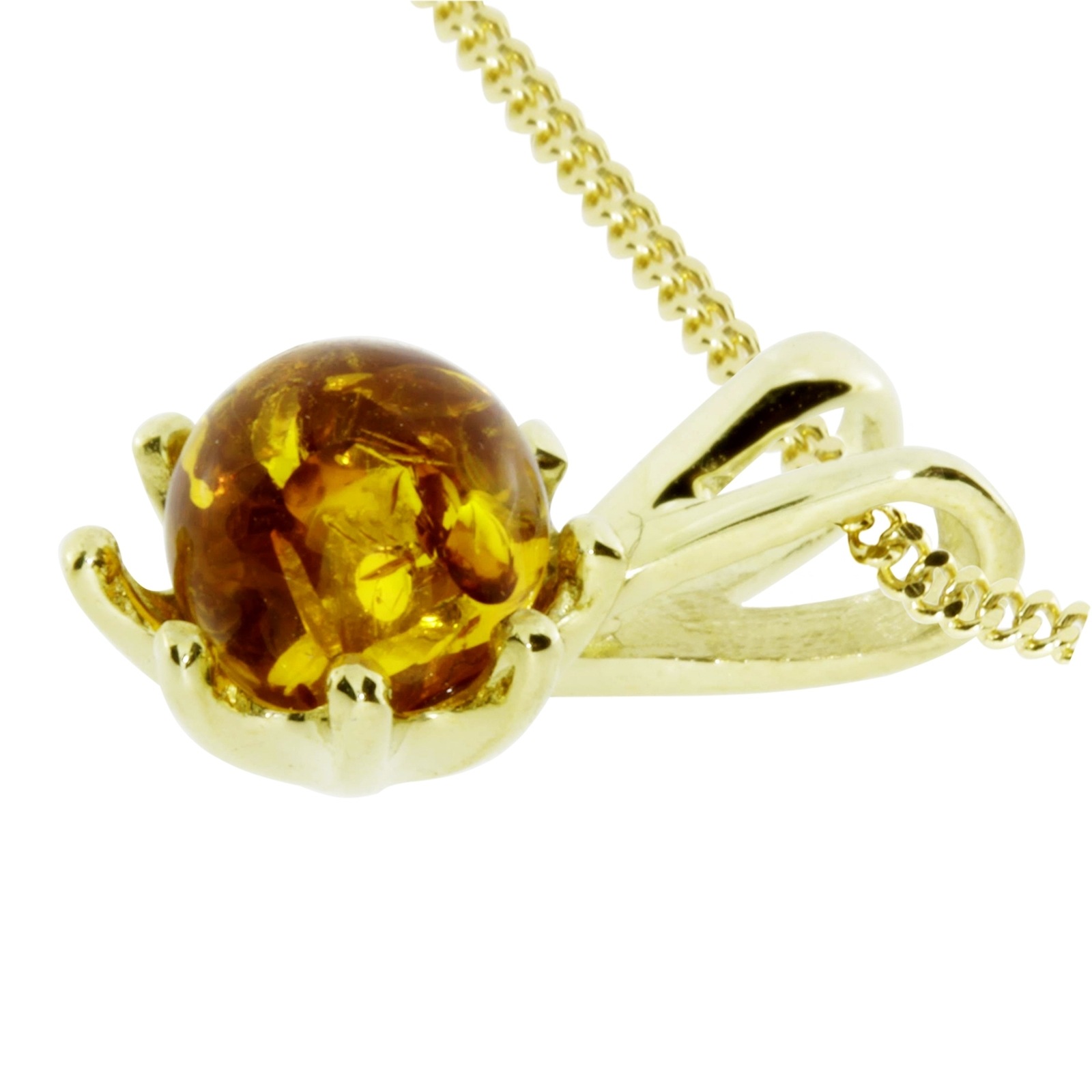 OSTSEE-SCHMUCK Kette und Anhänger Set »- Ilke - Gold 333/000 - Bernstein«