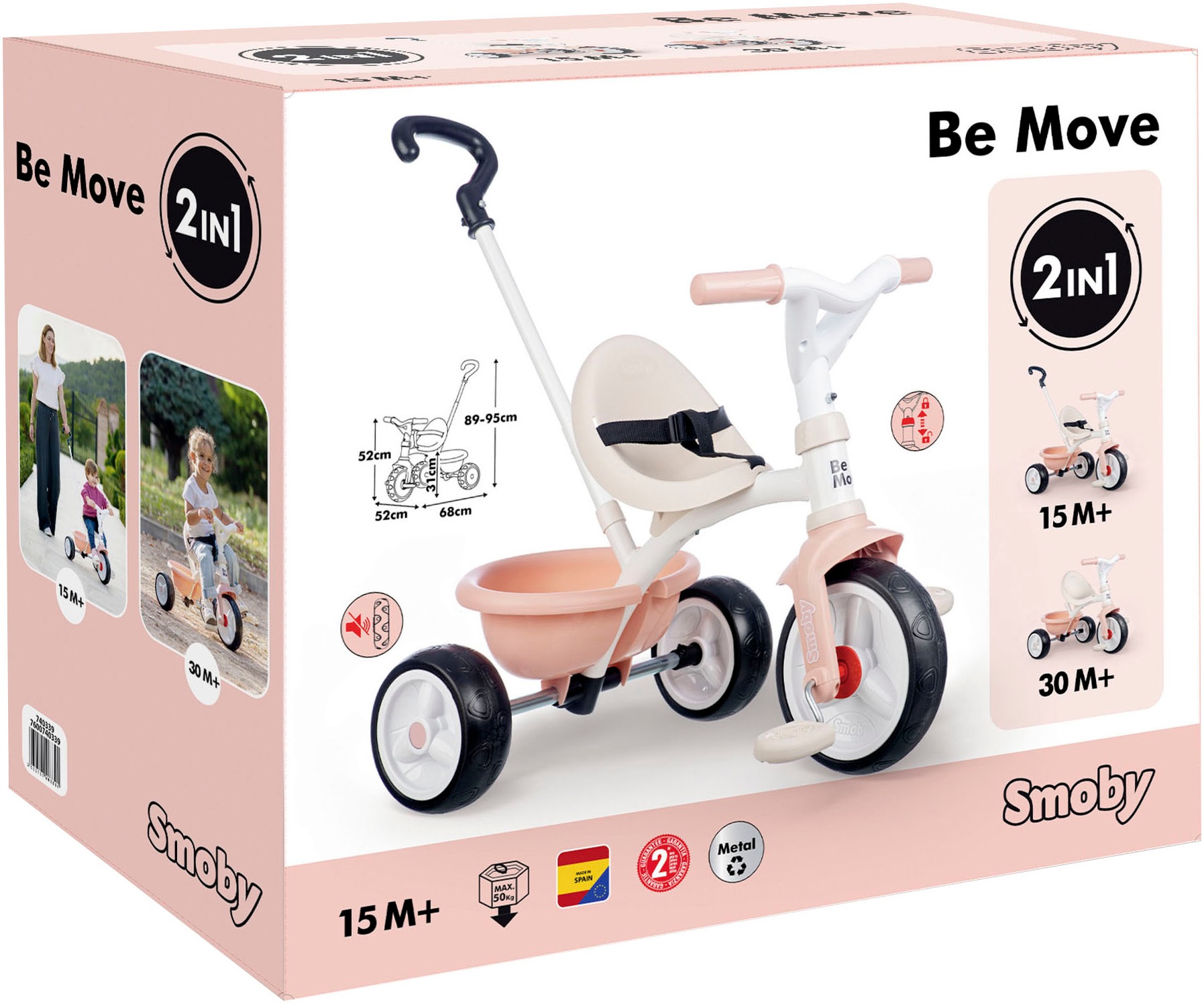 Smoby Dreirad »Be Move, rosé«, Made in Europe