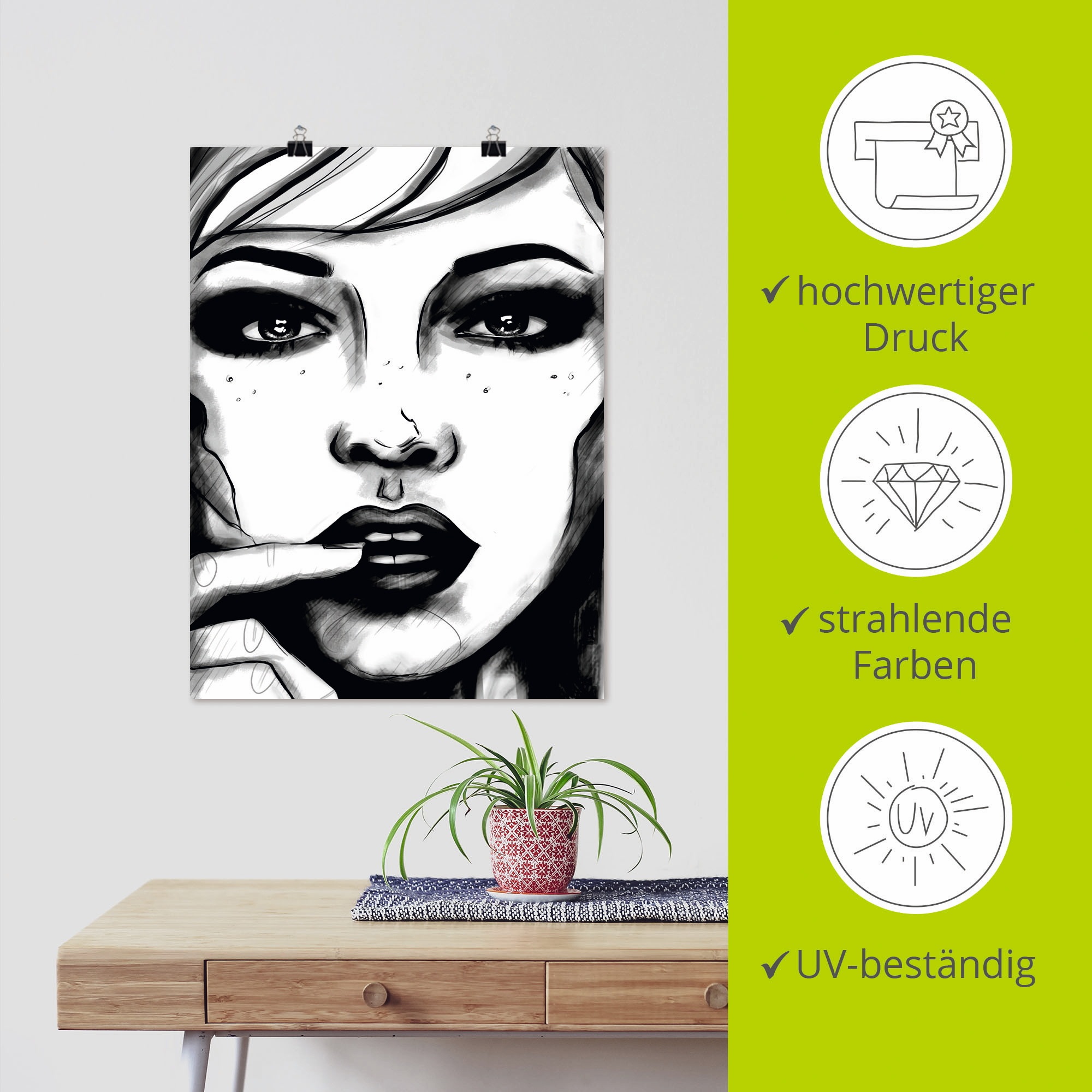 Artland Poster »In your Eyes«, Portrait, (1 St.), als Alubild, Leinwandbild, Wandaufkleber oder Poster in versch. Größen