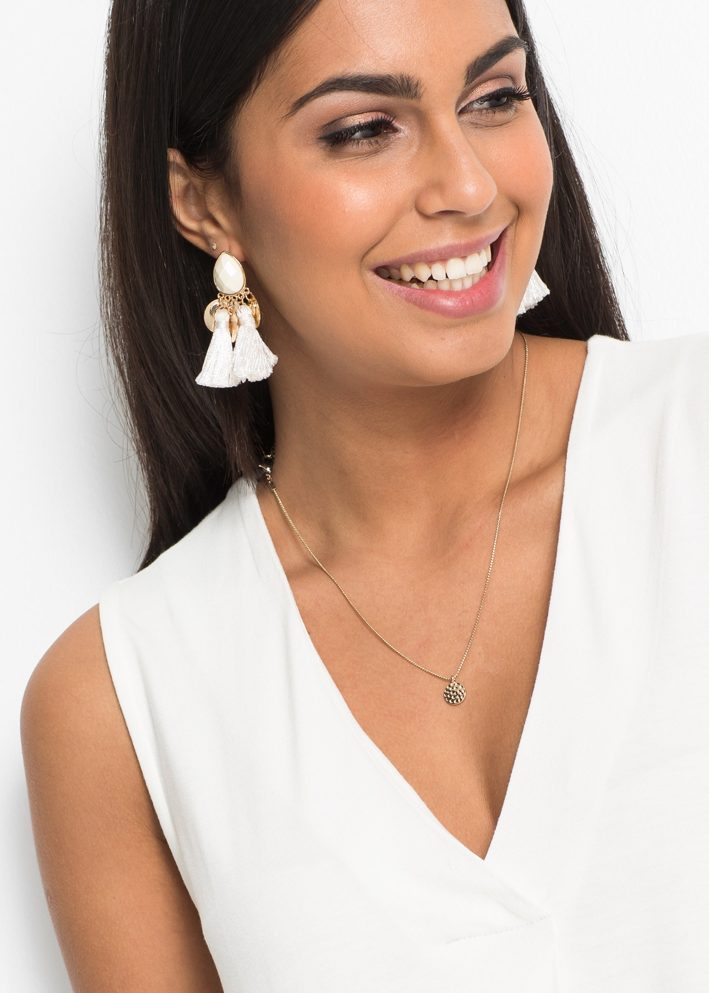 bonprix Shirttop bequeme Passform, ohne Ärmel, aus Viskose-Mix, feminin geschnitten