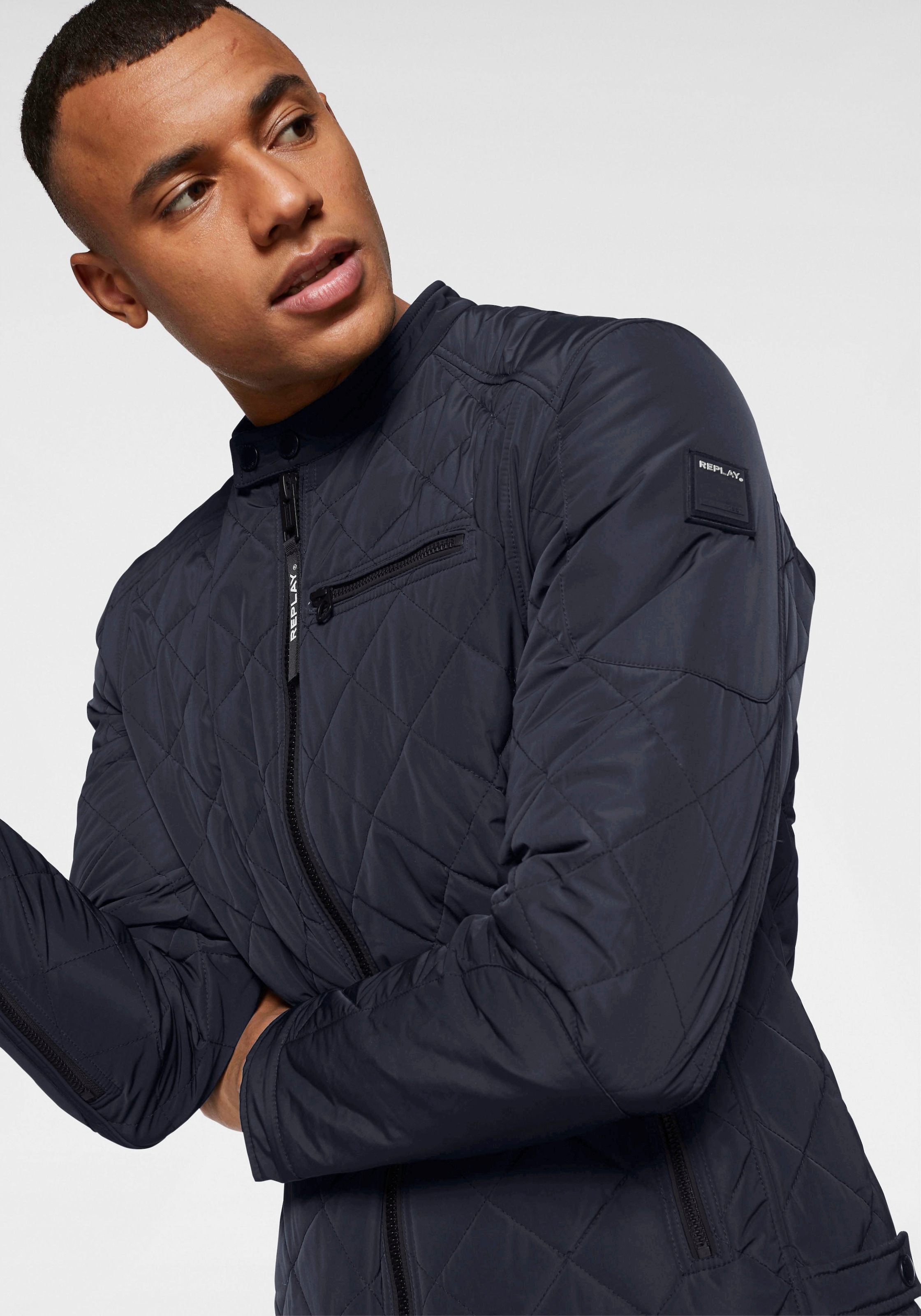 Replay Steppjacke, mit Rautenmuster