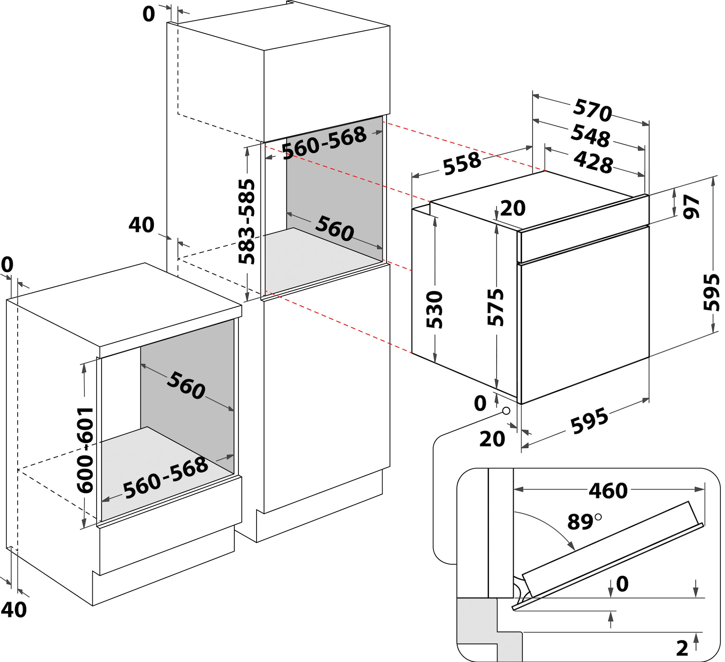 Privileg Pyrolyse Backofen  »PBWR6 OP8V2 BLG«, mit 2-fach-Teleskopauszug, Pyrolyse-Selbstreinigung, Pyrolyse-Selbstreinigung