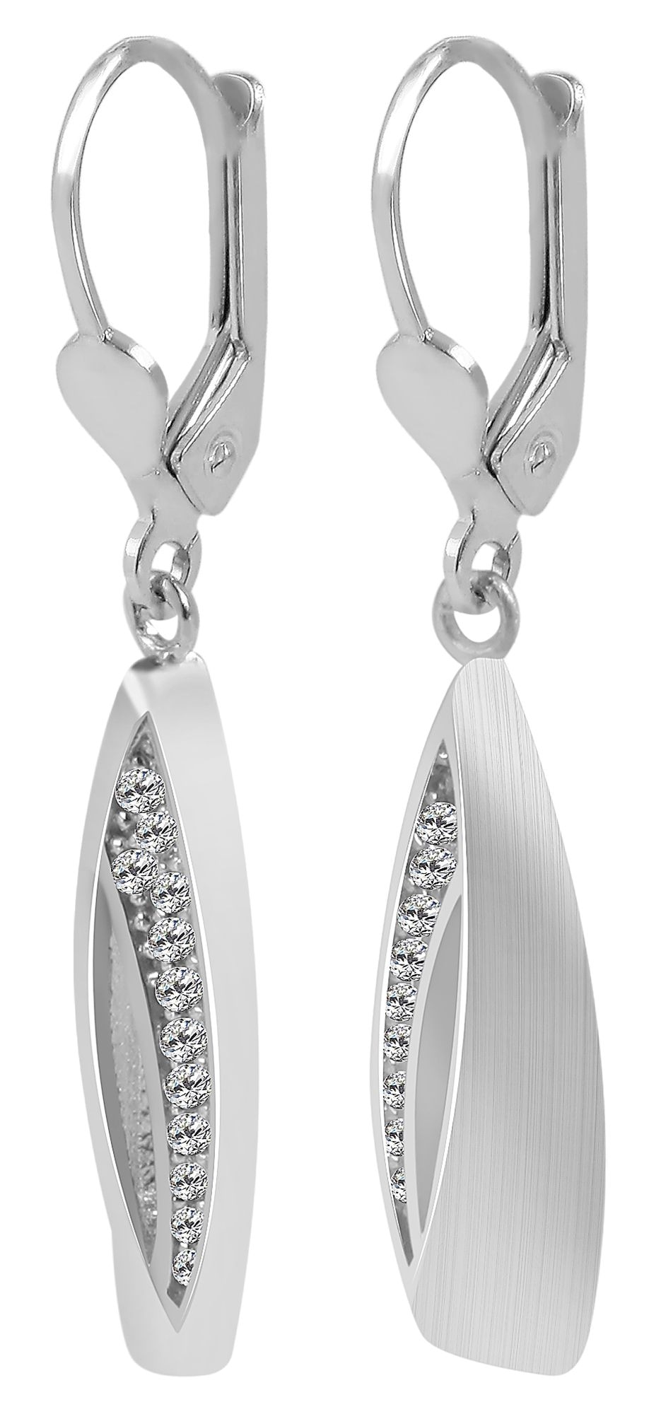 Adelia´s Paar Ohrhänger »Damen Ohrringe ¿ Ohrhänger aus 925 Silber mit Zirkonia«