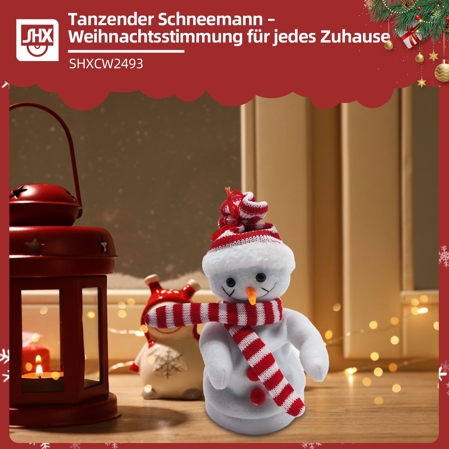 SHX Schneemann »Tanzender Schneemann«, Bewegung, traditionelles Weihnachtslied