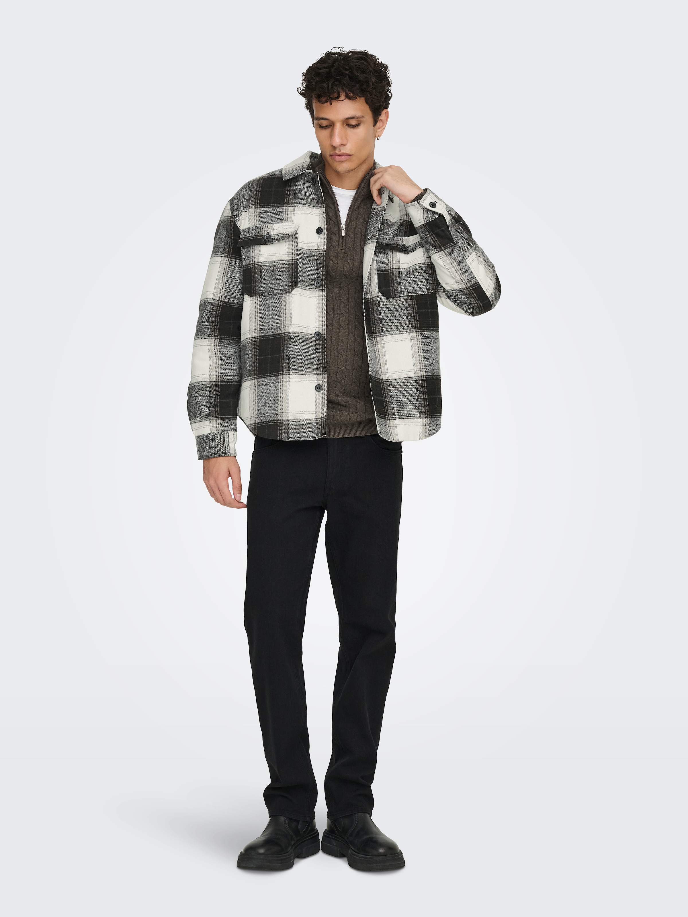 ONLY & SONS Hemdjacke »ONSZACK OVERSHIRT OTW NOOS« Polyester, regular fit