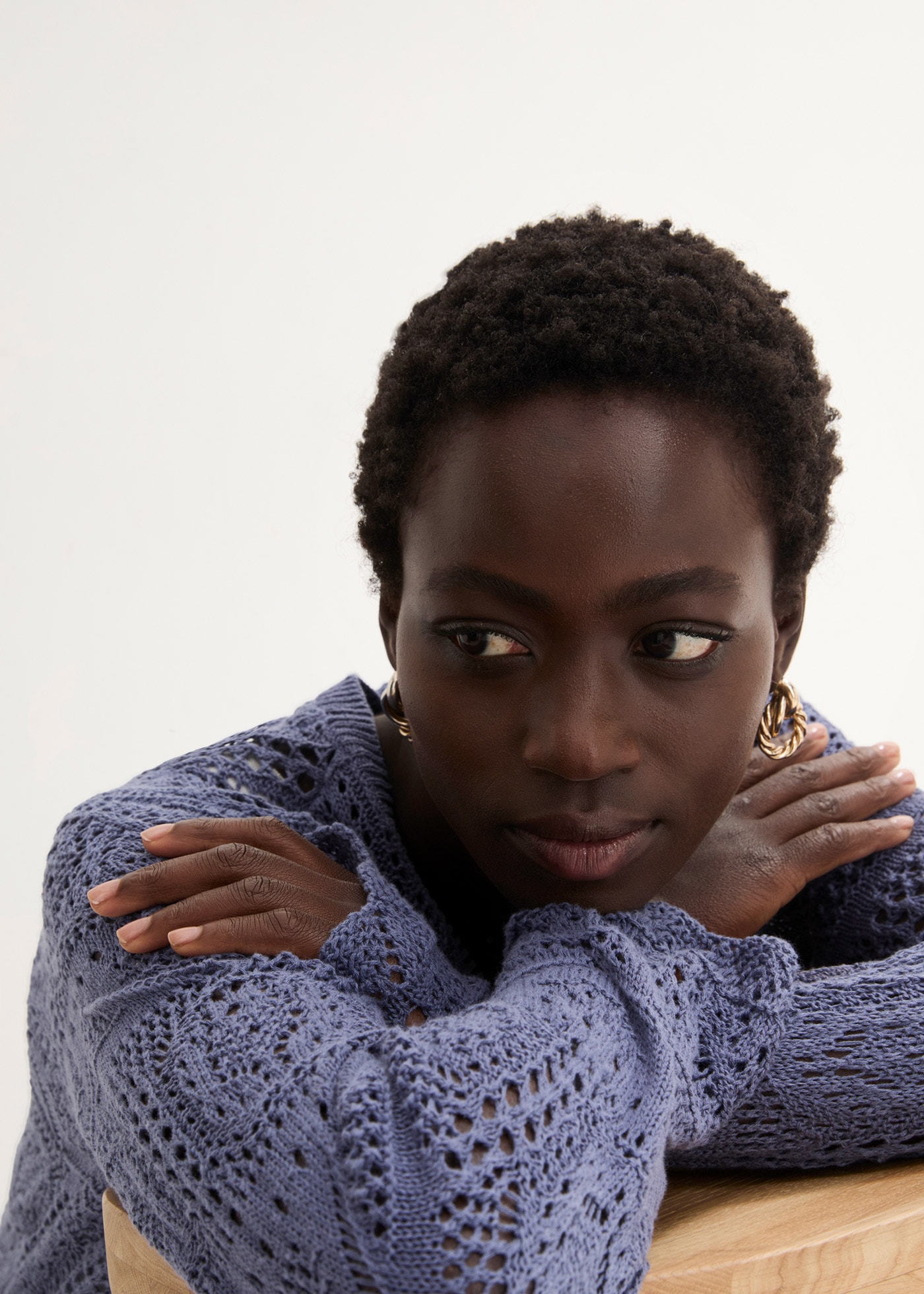 bonprix Longstrickjacke 1 tlg. lockere und offene Passform, mit femininem Lochmuster, casual Stil