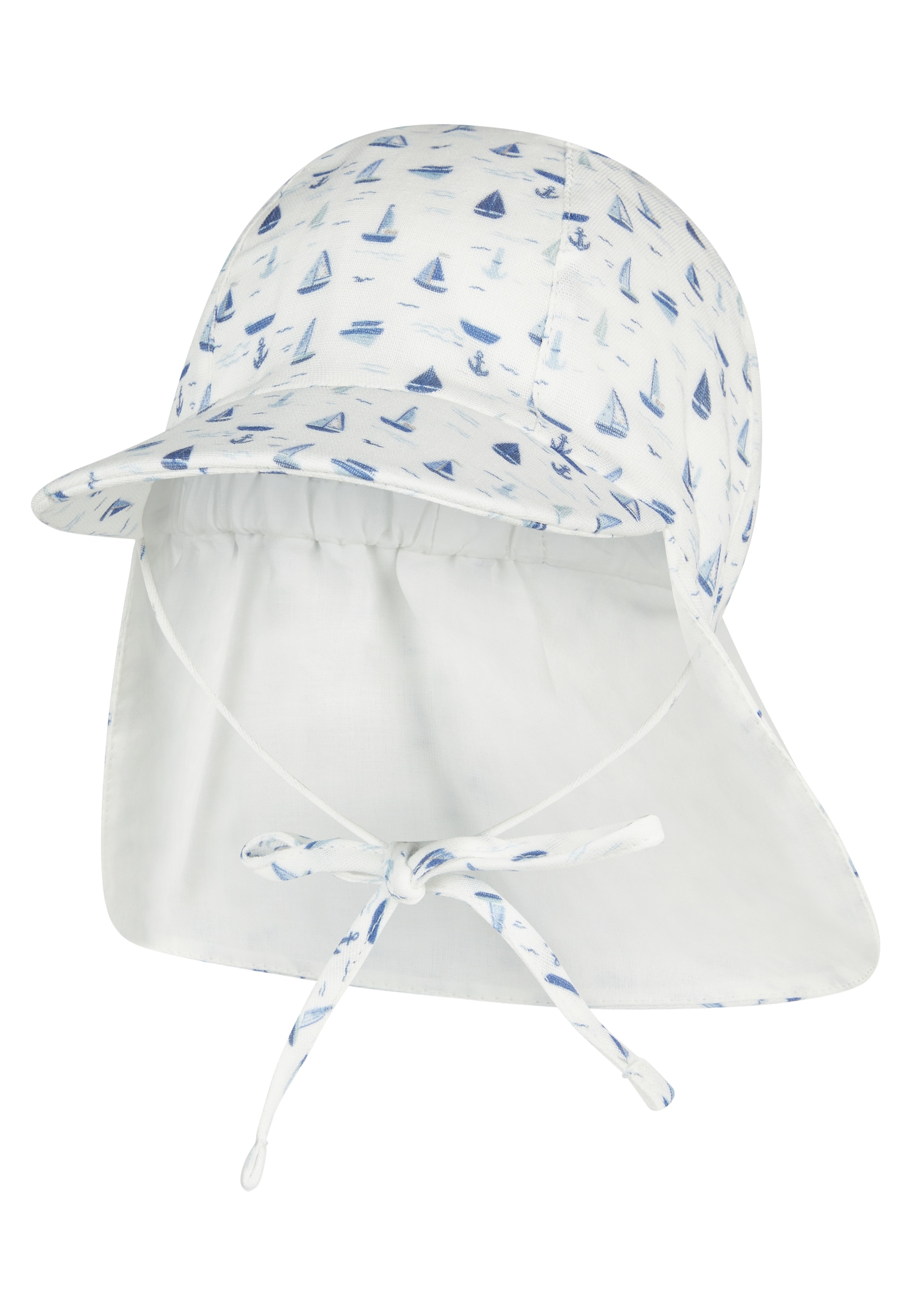 Sterntaler® Sonnenhut »Schirmmütze mit Nackenschutz Boote«