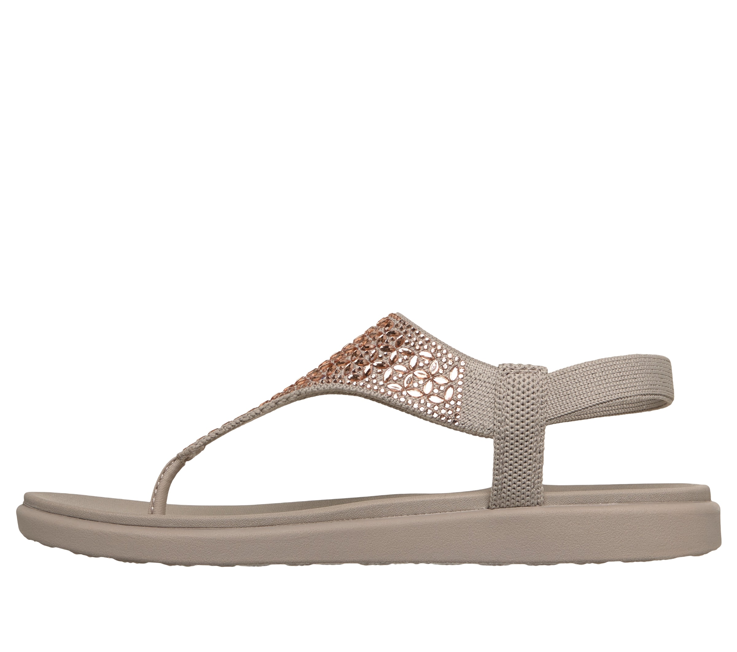 Skechers Sandale »MEDITATION LUXE«  Sommerschuh, Zehentrenner, Strandschuh mit Glitzersteinchen