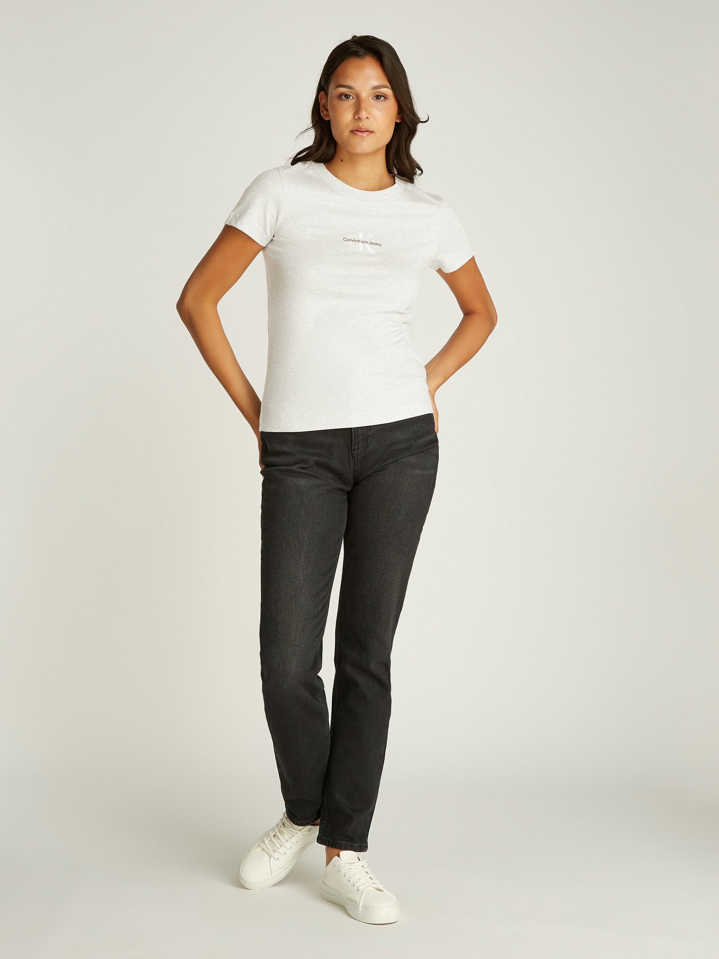 Calvin Klein Jeans T-Shirt »MONOLOGO SLIM TEE«, mit Logoprägung