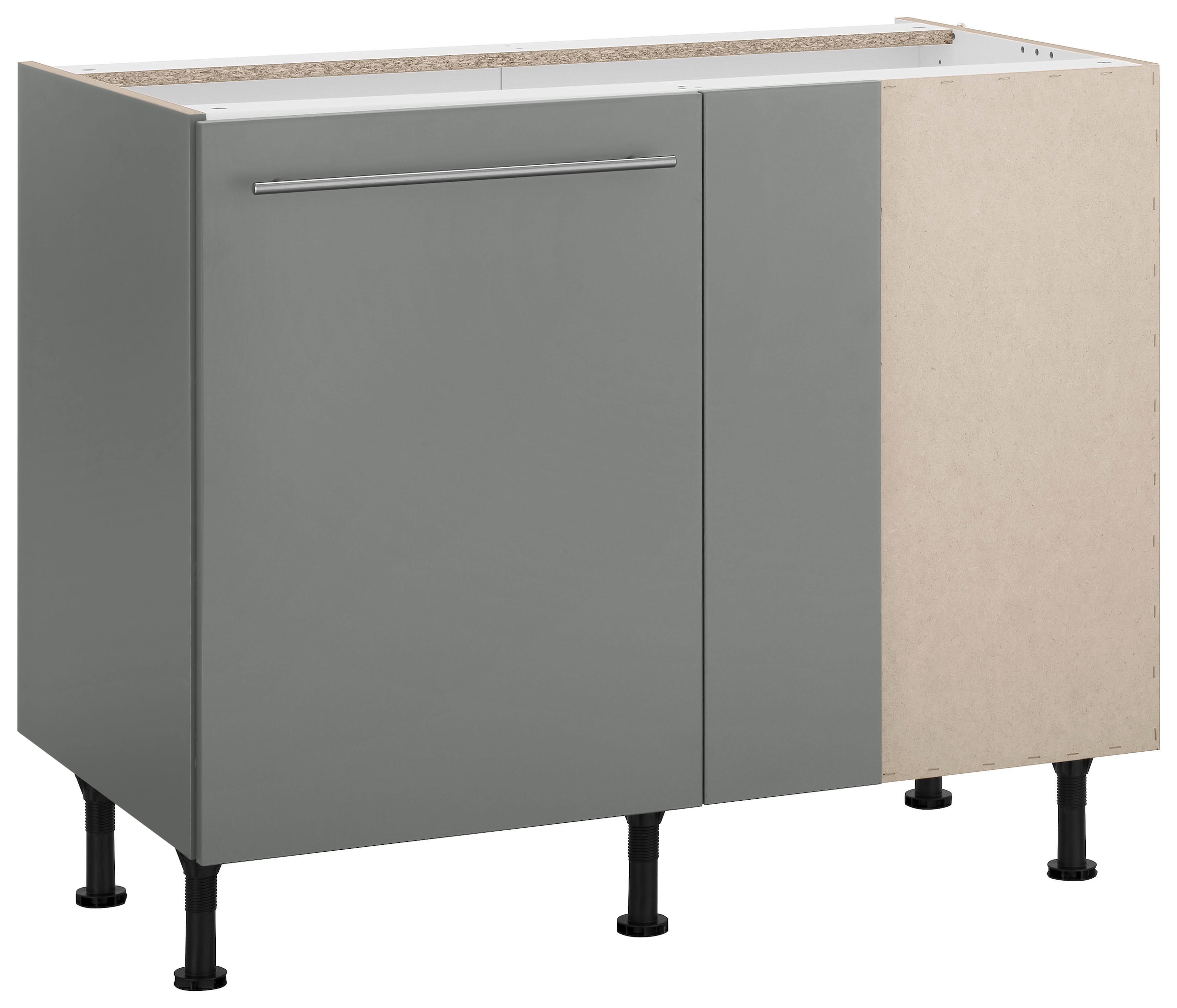 OPTIFIT Eckunterschrank »Bern« 100 cm breit, mit 1 Tür mit höhenverstellbaren Füßen, mit Metallgriff