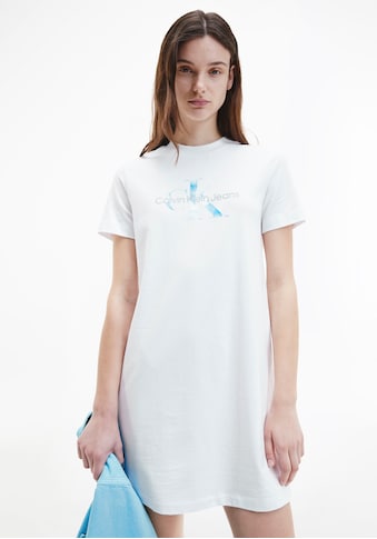 Calvin Klein Jeans Sommerkleid »AQUA MONOGRAM T-SHIRT DRESS«, mit CK-Stickerei und... kaufen