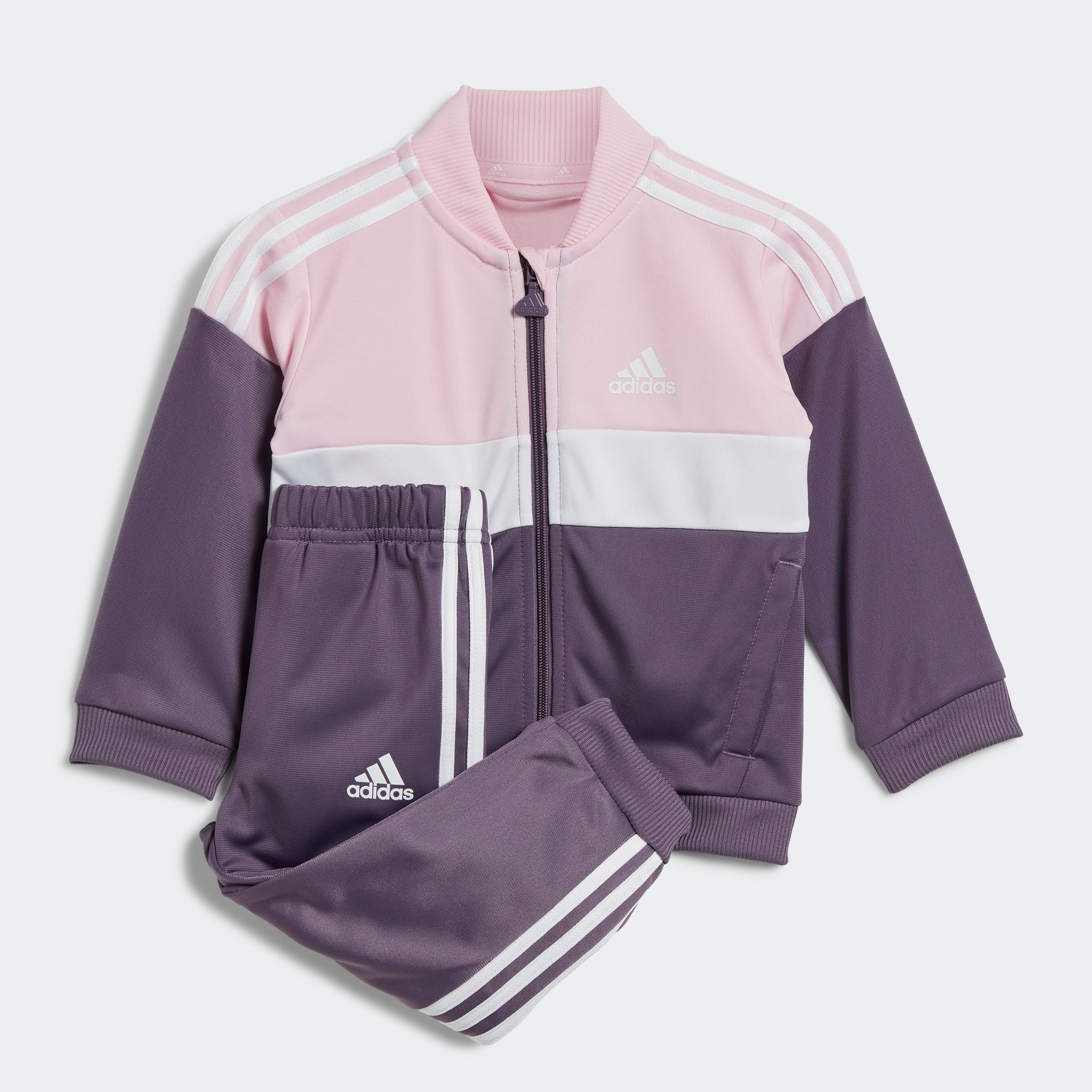 adidas Sportswear Trainingsanzug »TIBERIO 3-STREIFEN COLORBLOCK SHINY KIDS«, (2 tlg.)